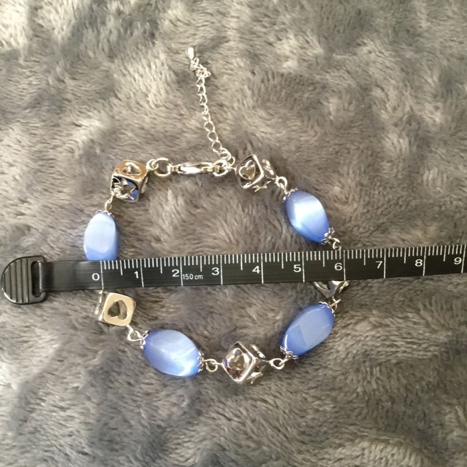 Other Silver Blue with Cubes Bracelet Size ONE SIZE - 4 Thumbnail