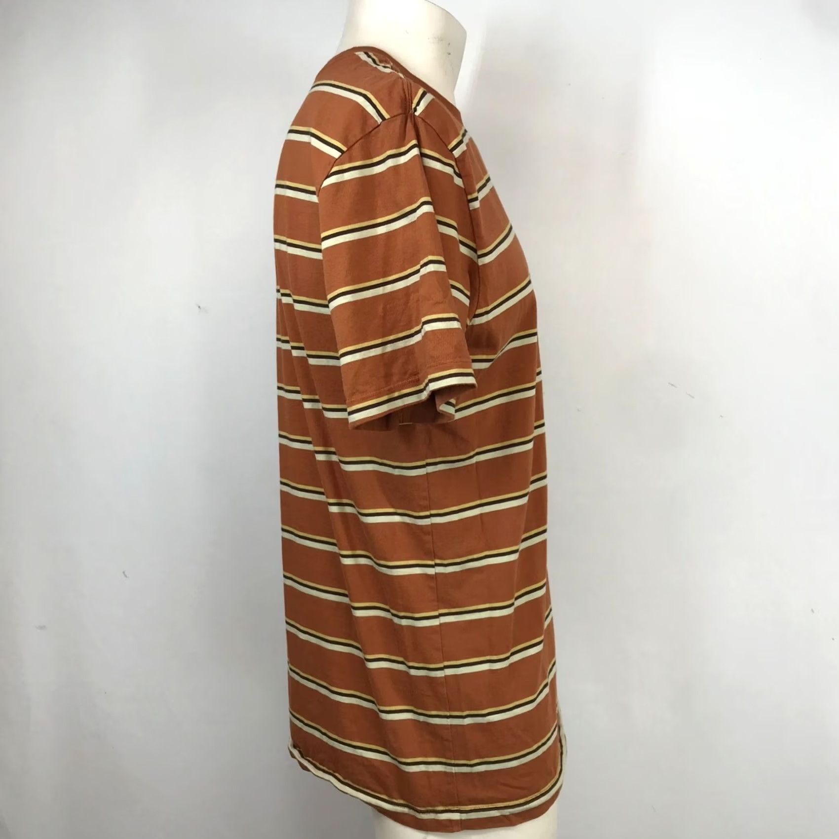 Nike Nike Mens Large Tan Stripe Crew Neck Short Sleeve Cotton Tee L DZ2985-246 Size US 33 - 4 Thumbnail