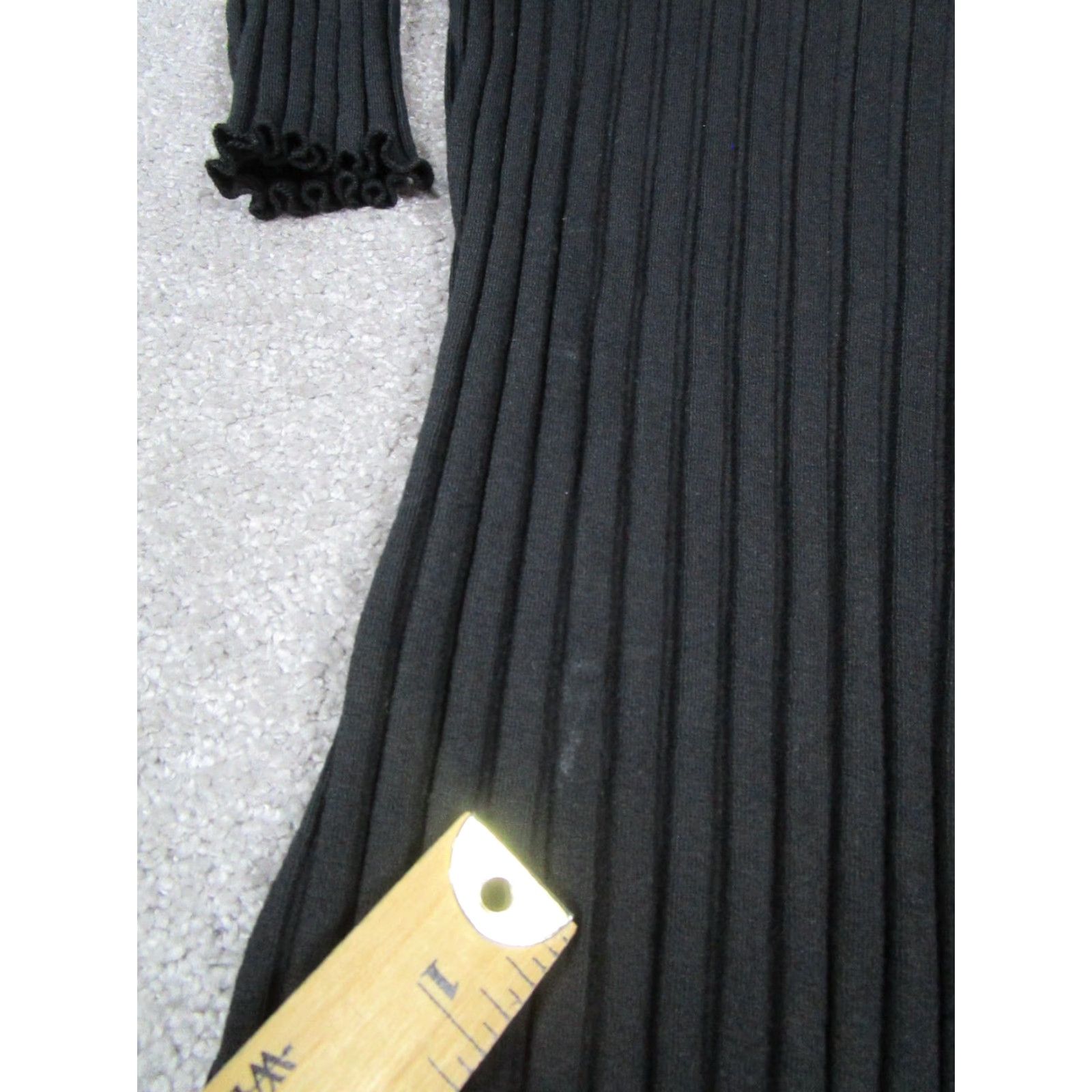 Simon Miller SIMON MILLER Rib Sweater Womens Large Black Pullover 3/4 Sleeve Scoop Neck Modal Knit Womens L Black Concert Merch? Size L / US 10 / IT 46 - 3 Thumbnail