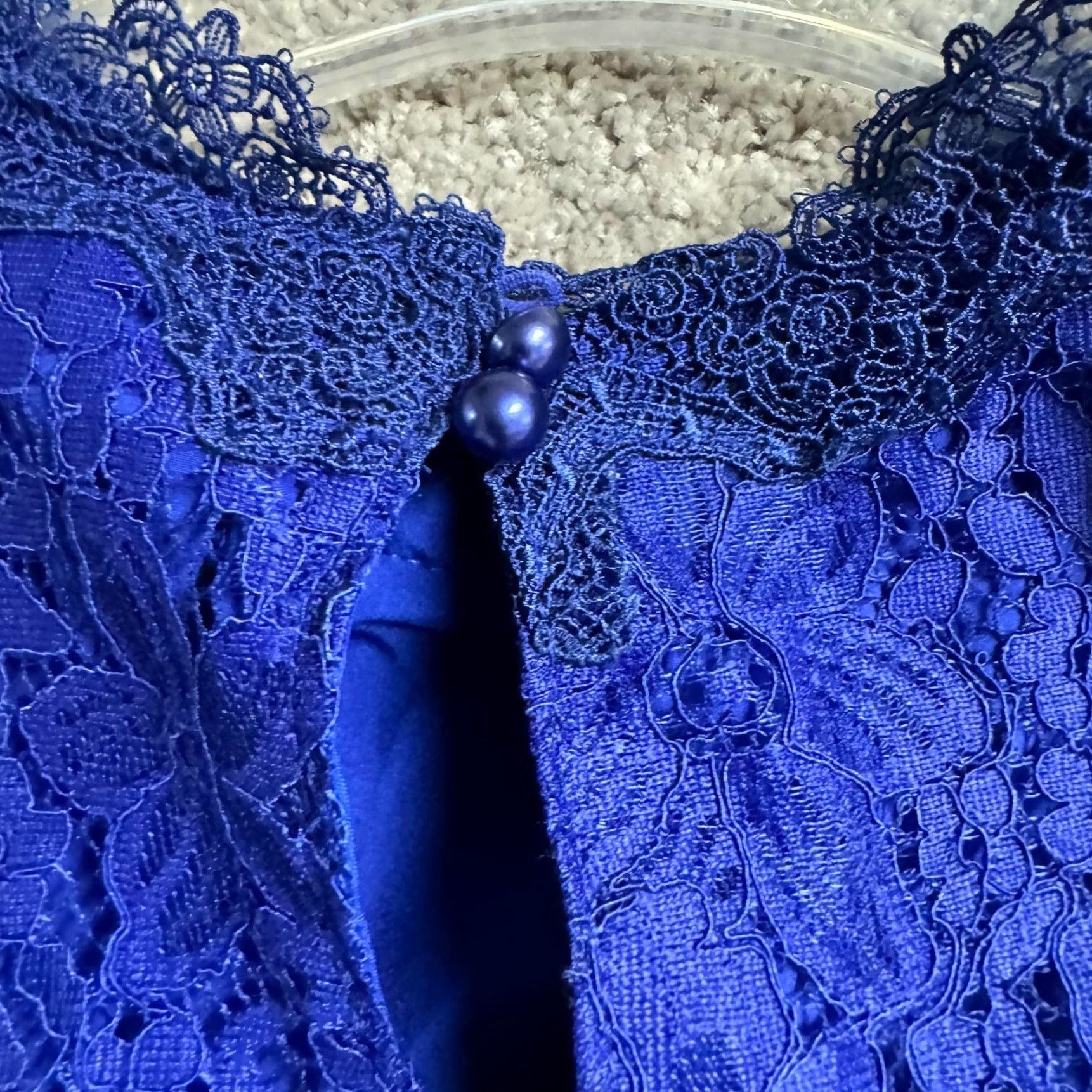 Vintage Alice Blue Blouse L Romantic Lace Floral Lined Whimsigoth Fairy Grunge Boho Chic Shirt Women Long Sleeve Purple with blue lining Size L / US 10 / IT 46 - 7 Thumbnail