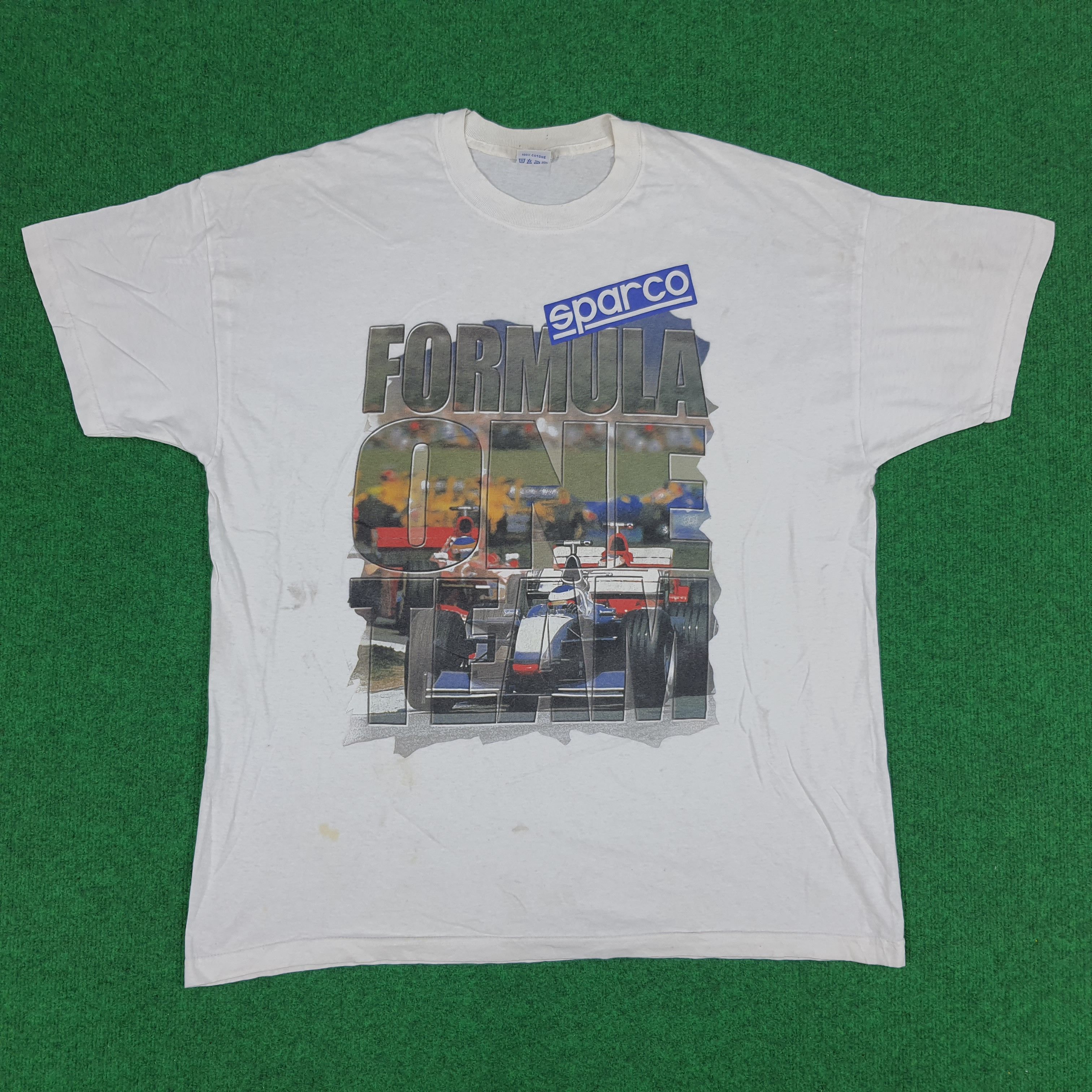 Vintage Vintage Sparco Formula One F1 Motorsports Racing Tshirt Size US XXL / EU 58 / 5 - 1 Thumbnail