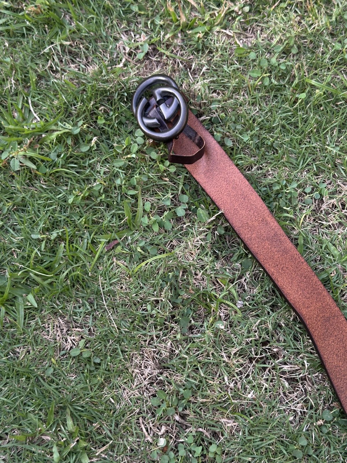 Gucci Vintage Gucci Silver Buckle Brown Leather Belt Size ONE SIZE - 16 Thumbnail