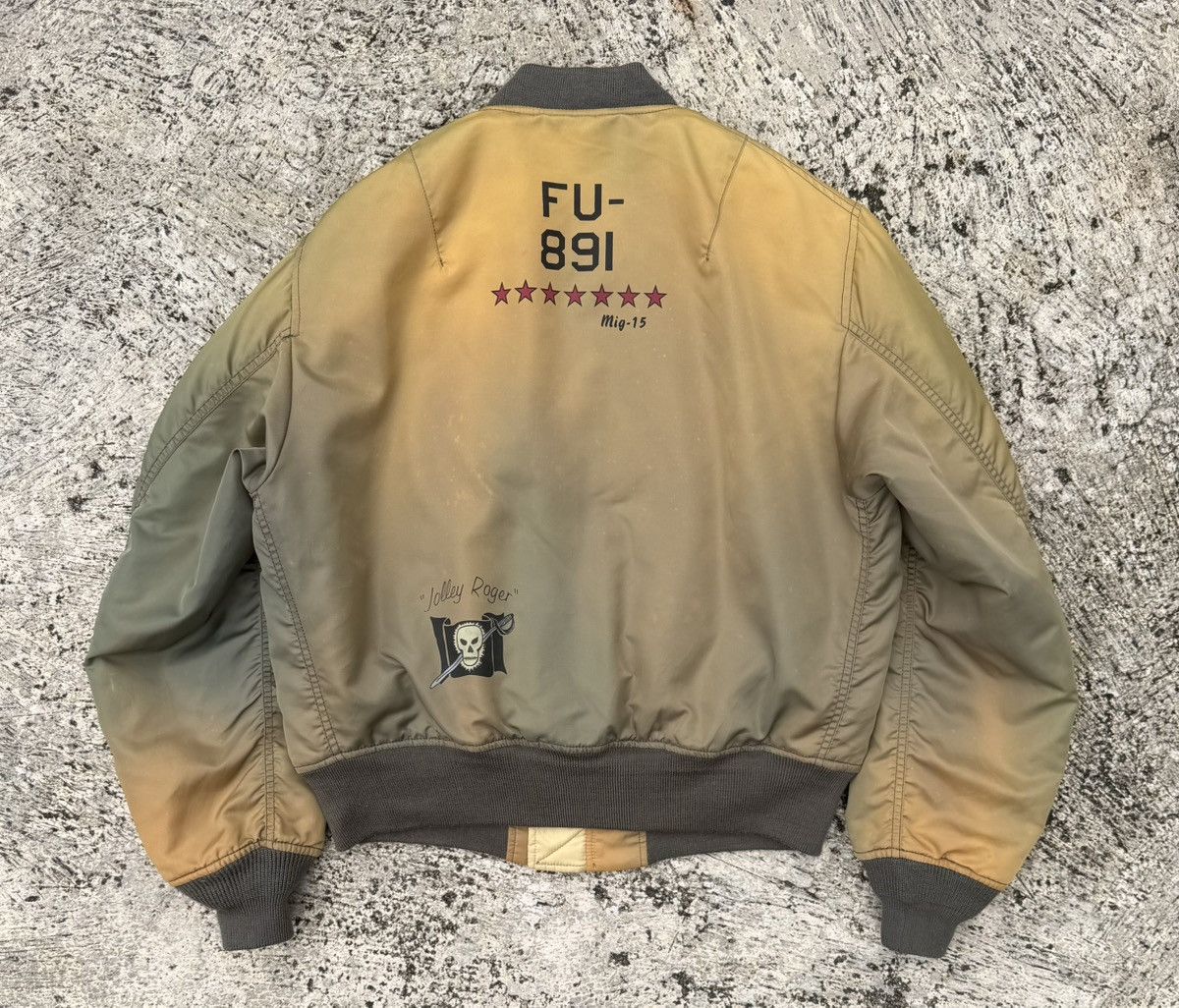Avirex VTG MA-1 Flight Jacket Art Sabre Ace Korea Japan Bomber Size US L / EU 52-54 / 3 - 3 Thumbnail