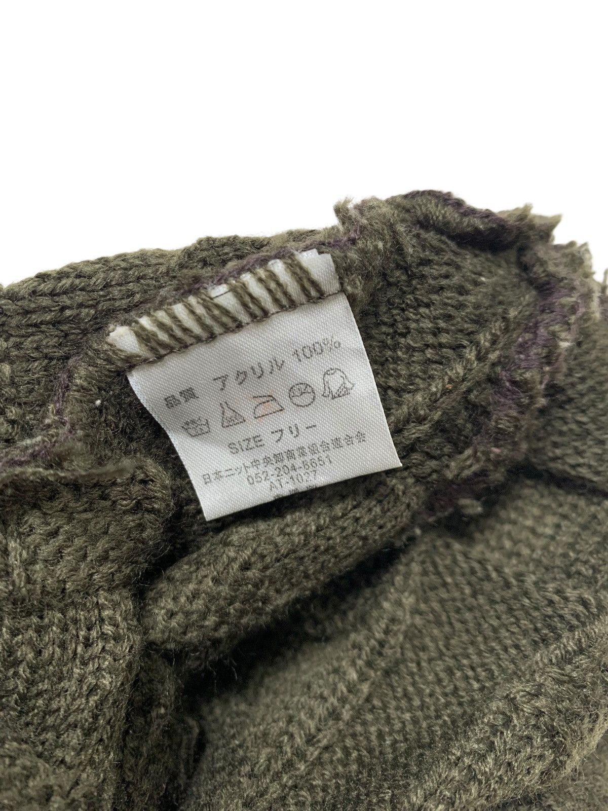 Japanese Brand × Kapital × Vintage Punk Bondage Style cable Beanie Hats RARE Size ONE SIZE - 5 Thumbnail