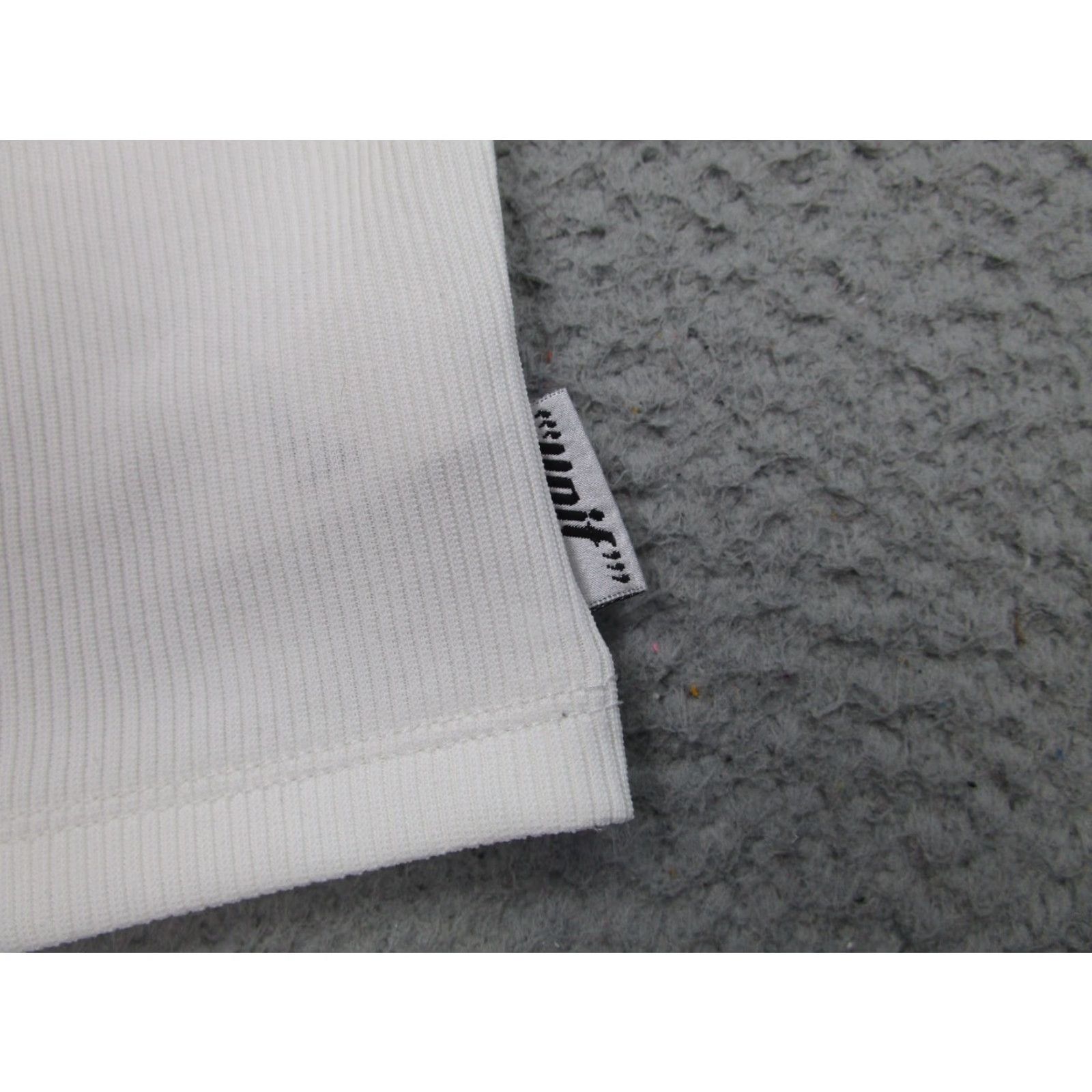 UNIF UNIF Camisole Tank Top Womens XL White Ribbed y2k Square boxy Skater Raver Punk Shirt Womens XL White Camisole Tank UNIF Size XL / US 12-14 / IT 48-50 - 3 Thumbnail