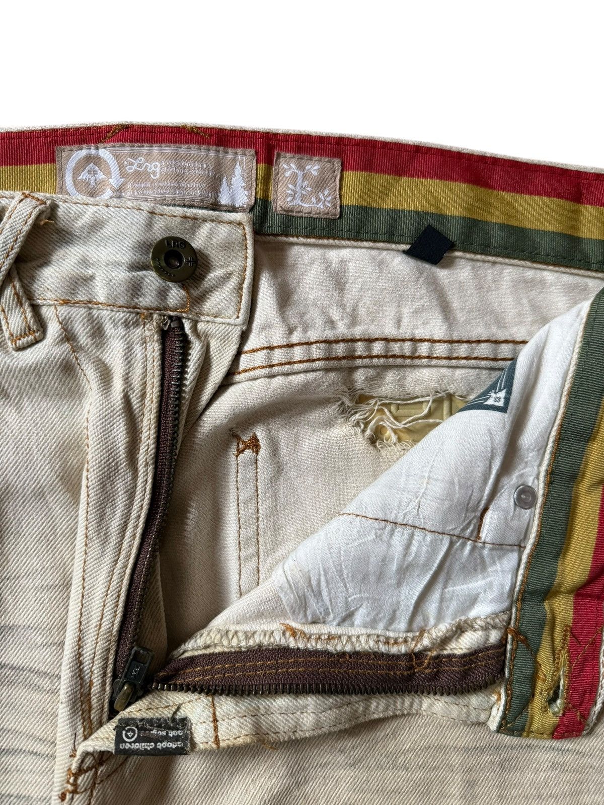 LRG Vintage LRG Rusty Wash Distressed Baggy Jeans Size US 33 - 4 Thumbnail