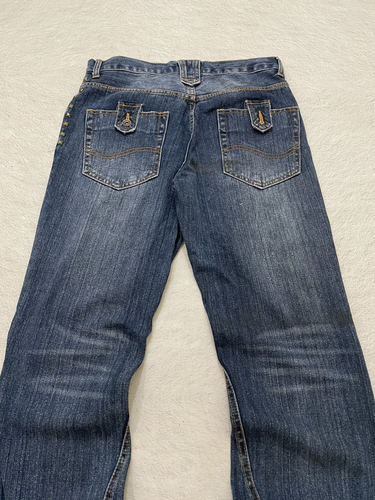 Hysteric Glamour 2000s Hysteric Flare Raw Denim Studed Bootcut Jeans Y2K Size US 31 - 8 Thumbnail