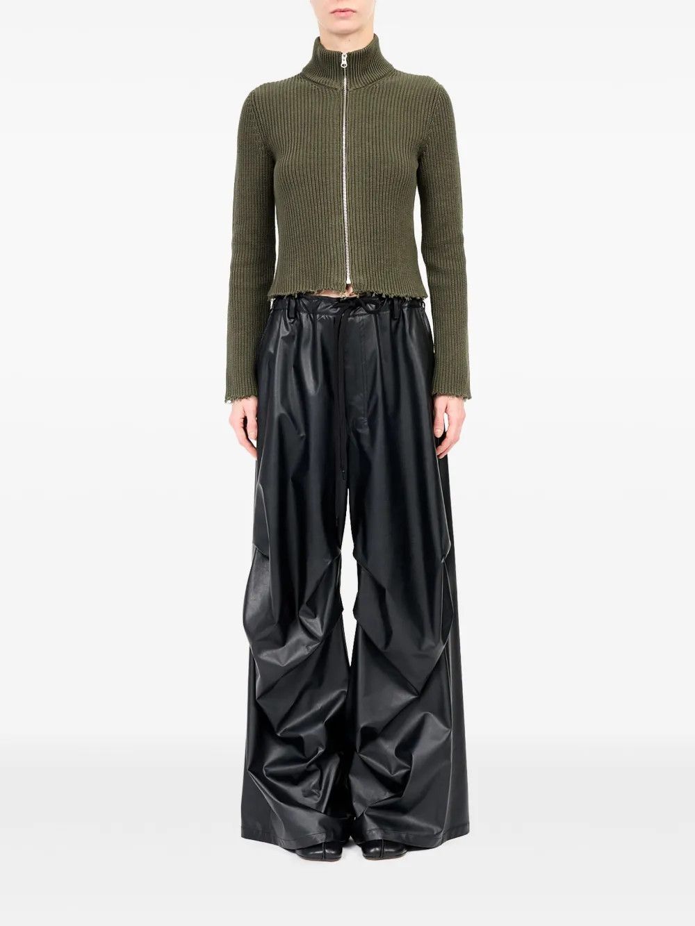 Maison Margiela oc11z0925 Faux-Leather Pant in Black Size 27" / US 4 / IT 40 - 2 Thumbnail