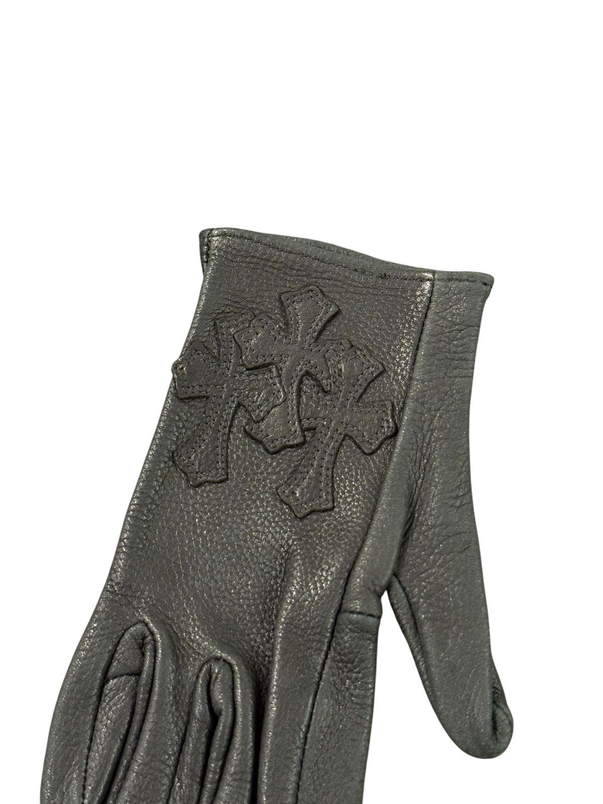 Chrome Hearts SZ 7 Cross Patch Leather Gloves Size ONE SIZE - 4 Thumbnail