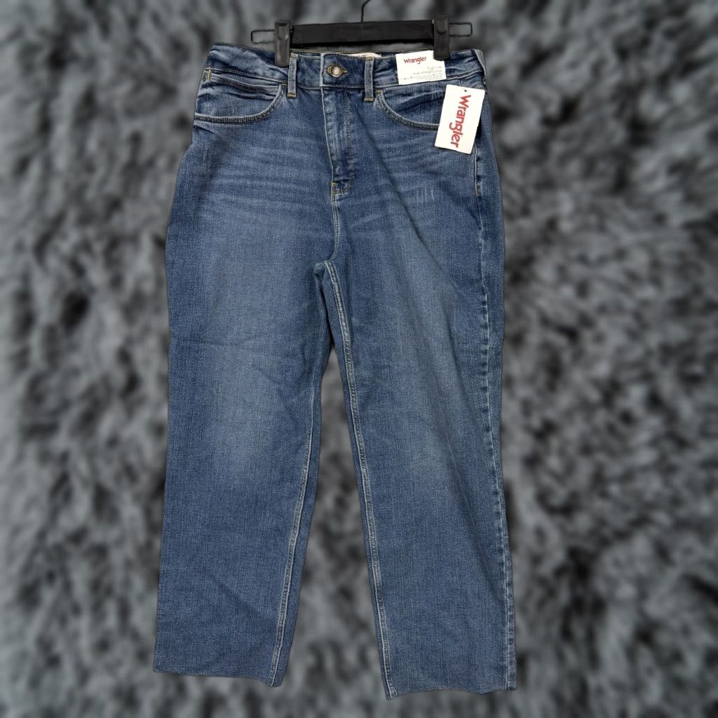 Wrangler Wrangler Jeans Womens High Rise True Straight Crop 29x24 Blue Stretch Denim 8/29 Size 30" / US 8 / IT 44 - 1 Thumbnail