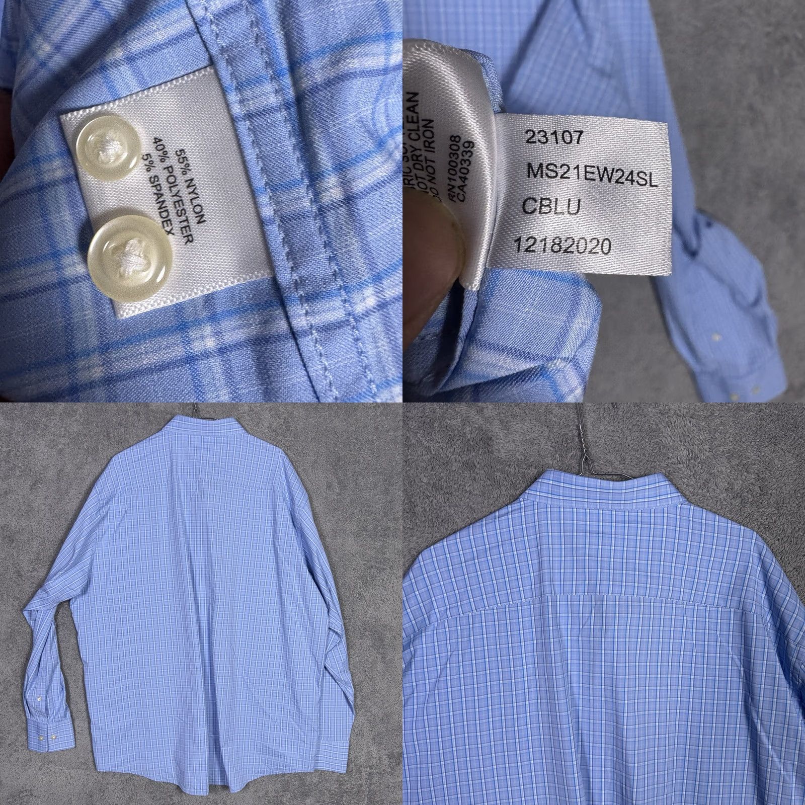 Peter Millar Peter Millar Shirt Mens XXL 2XL Summer Comfort Performance WIndowpane Check Size US XXL / EU 58 / 5 - 8 Thumbnail