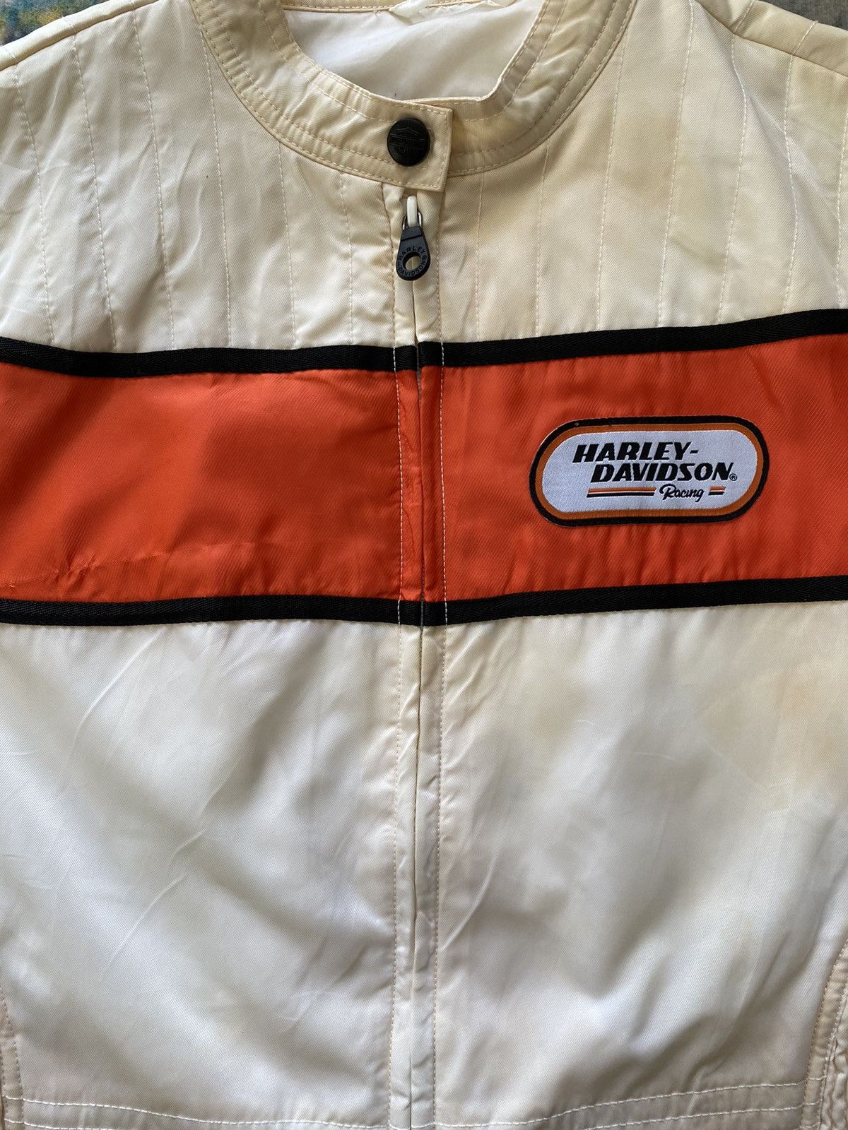 Harley Davidson × Vintage Vintage Harley Davidson Nylon Racing Biker Jacket Size M / US 6-8 / IT 42-44 - 2 Thumbnail