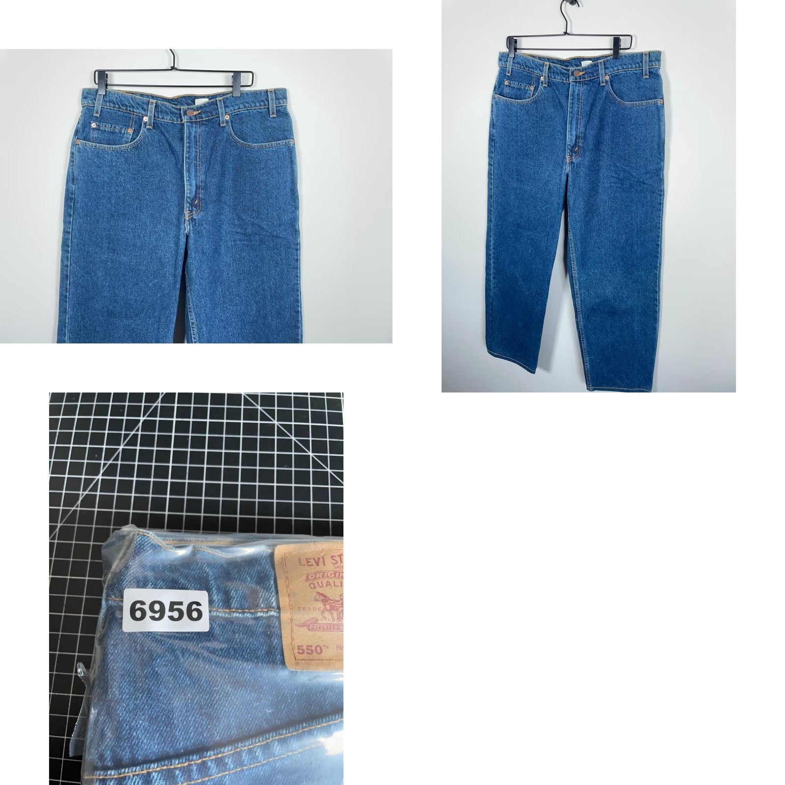 Levi's VINTAGE Levi's 550 Jeans Men’s 38 x 34 Blue Relaxed Fit 1998 90s Grunge Retro 29 Inseam Zip Fly Straight Mens Regular Denim 100% Cotton Mexico Size US 36 / EU 52 - 9 Thumbnail