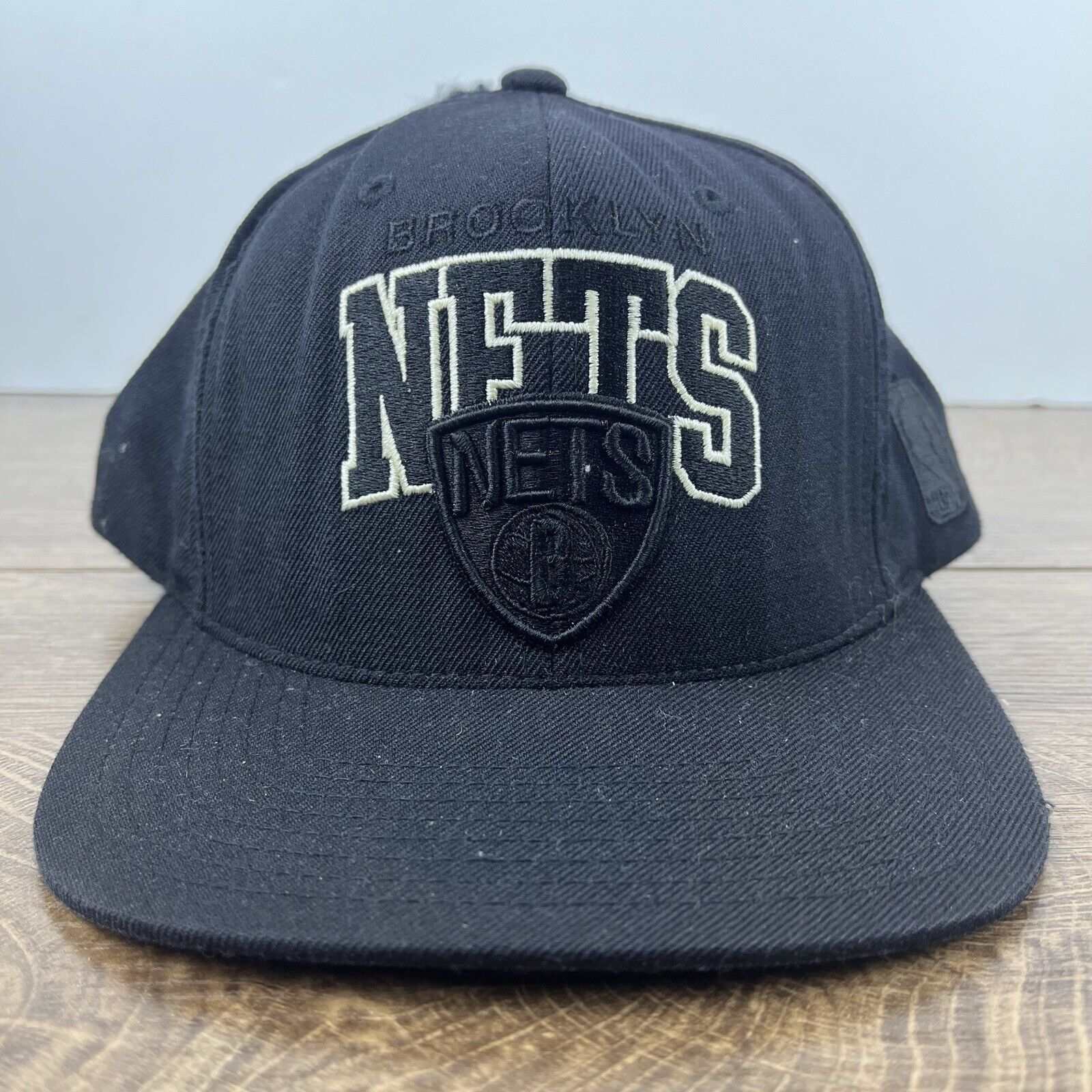 Mitchell & Ness Brooklyn Nets Snapback Hat Black Mitchell & Ness Adjustable Size ONE SIZE - 1 Thumbnail