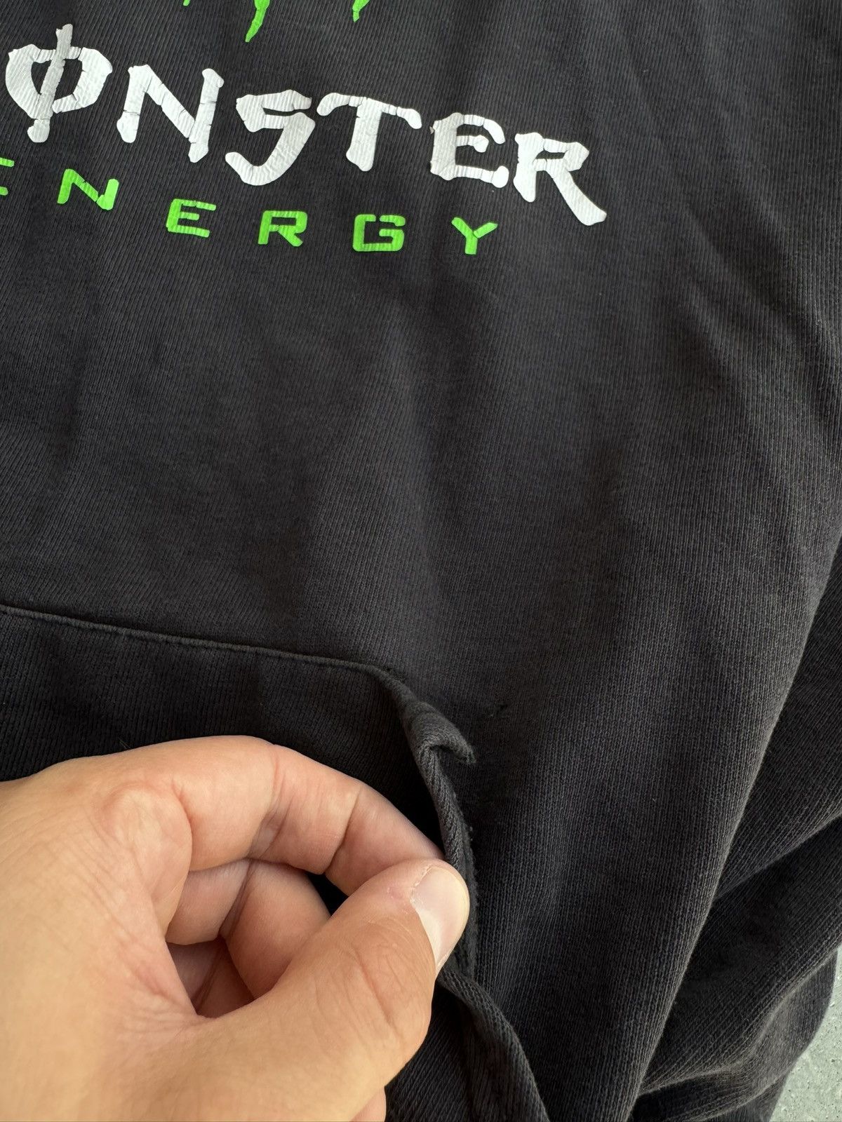 Vintage Vintage Monster Energy 00s hype streetwear y2k hoodie washed Size US XXL / EU 58 / 5 - 5 Thumbnail
