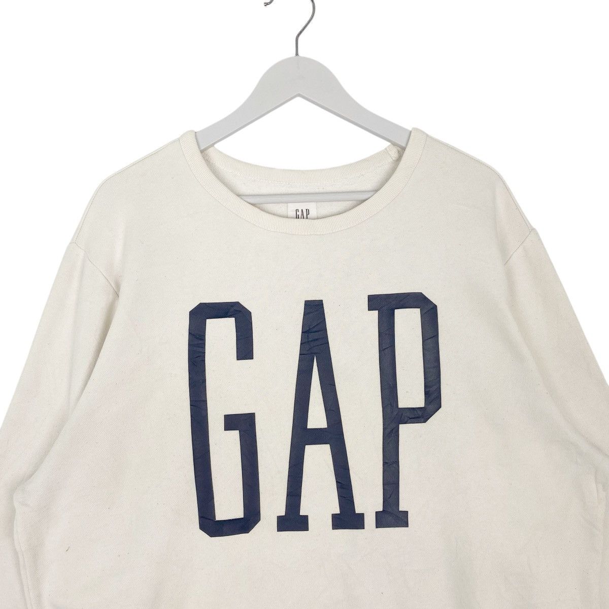 Other Vintage GAP Hoodie Big Logo Printed White Pullover Size L Size US L / EU 52-54 / 3 - 4 Thumbnail