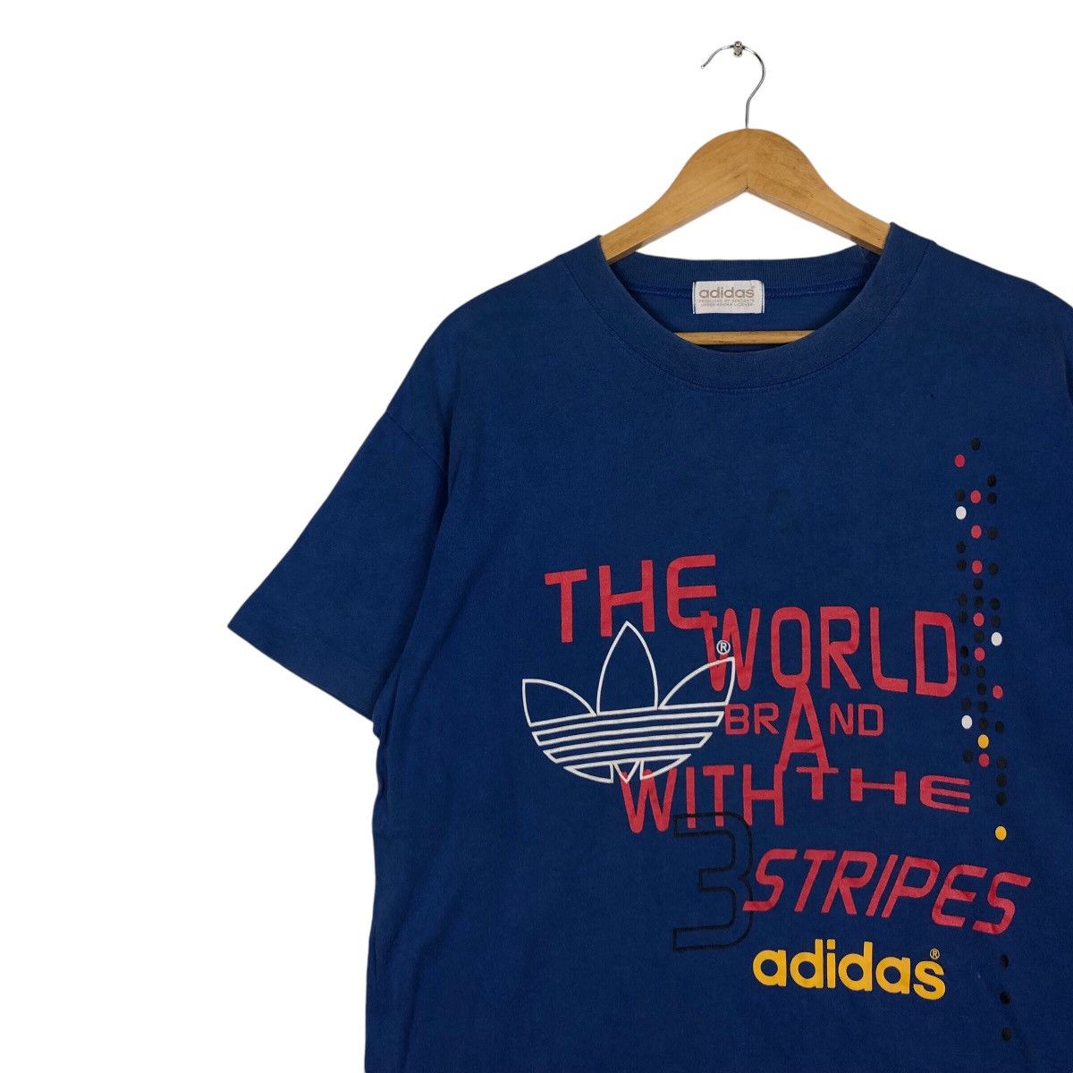 Adidas × Descente × Japanese Brand Vintage Adidas Short Sleeve T-shirt 90s Design Medium Size US M / EU 48-50 / 2 - 6 Thumbnail