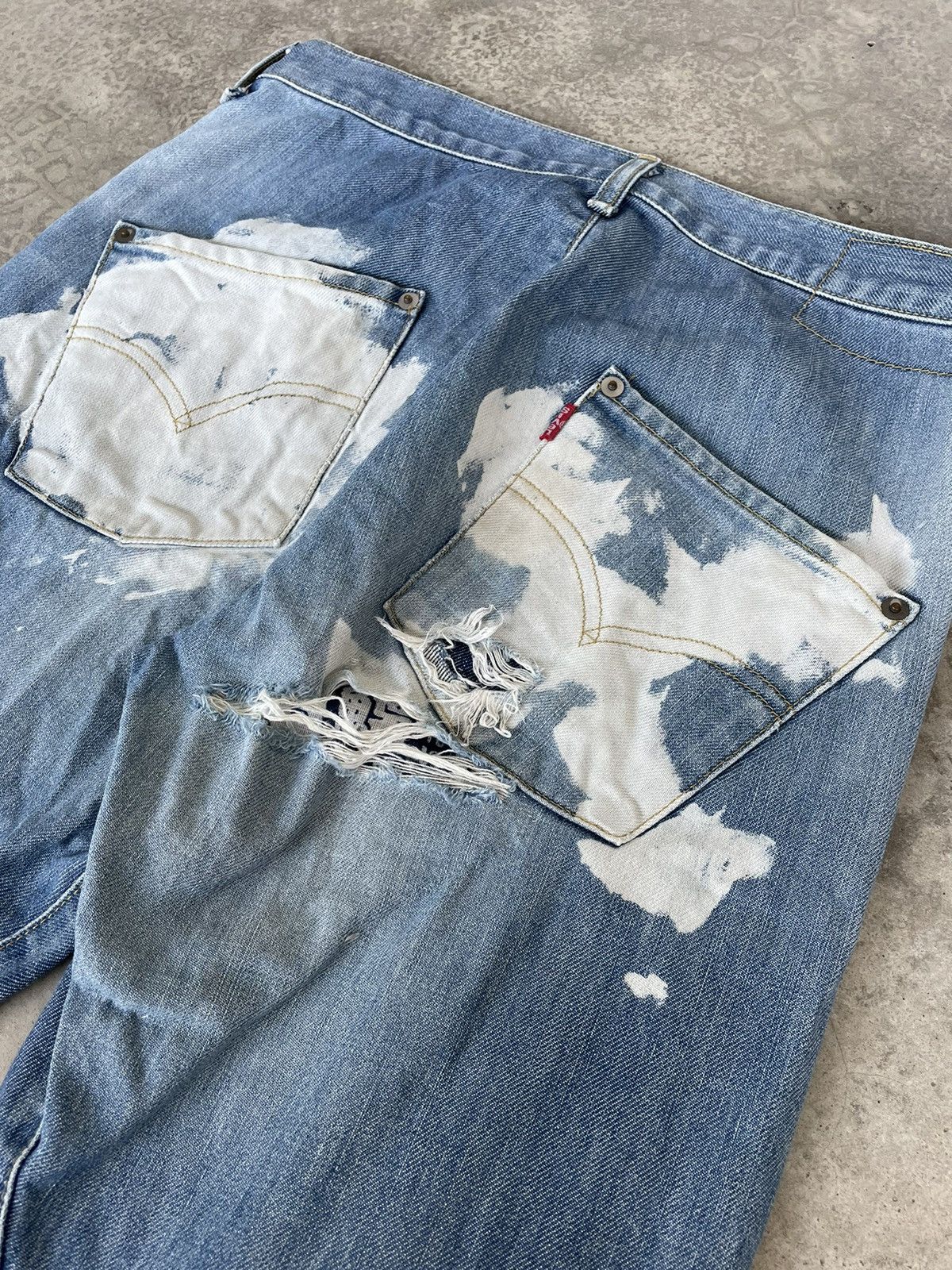 Jean Vintage Levis Engineered Faded Distressed Denim Size US 31 - 4 Thumbnail