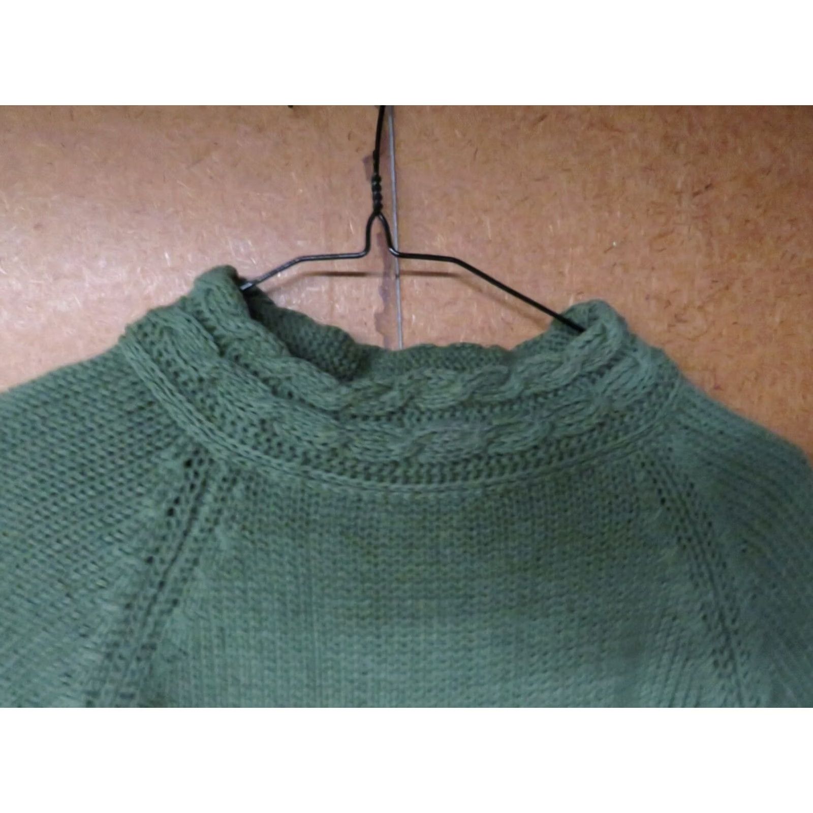 Vintage VINTAGE Green Sweater Shirt Womens M Black Crew Neck Long Sleeve Geometric 80s Pullover Knit Ramie Cotton Acrylic Fiber Size M / US 6-8 / IT 42-44 - 3 Thumbnail