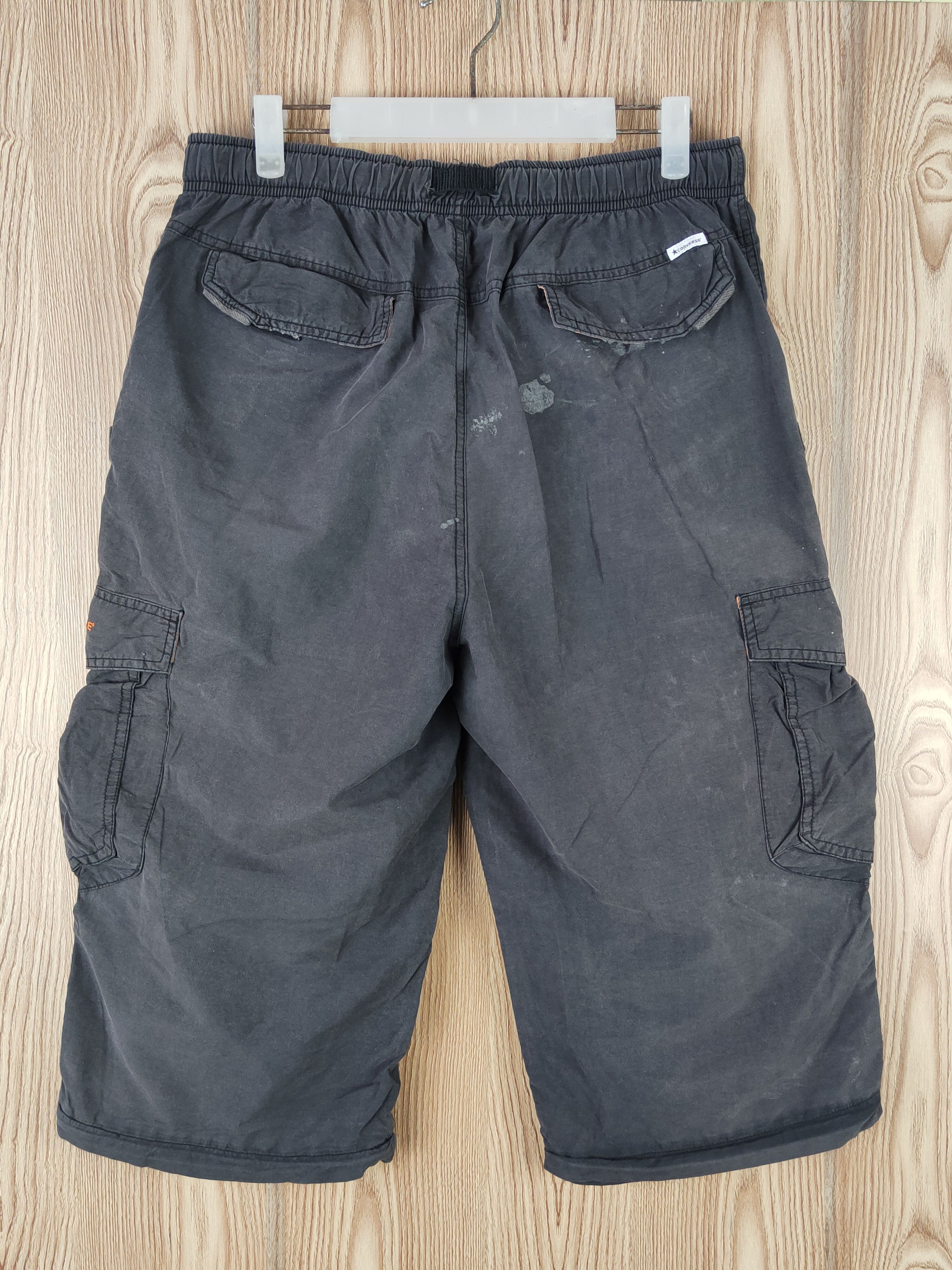 Converse Converse Black Faded Multipocket Tactical Short Pants #S2750 Size US 32 / EU 48 - 8 Thumbnail