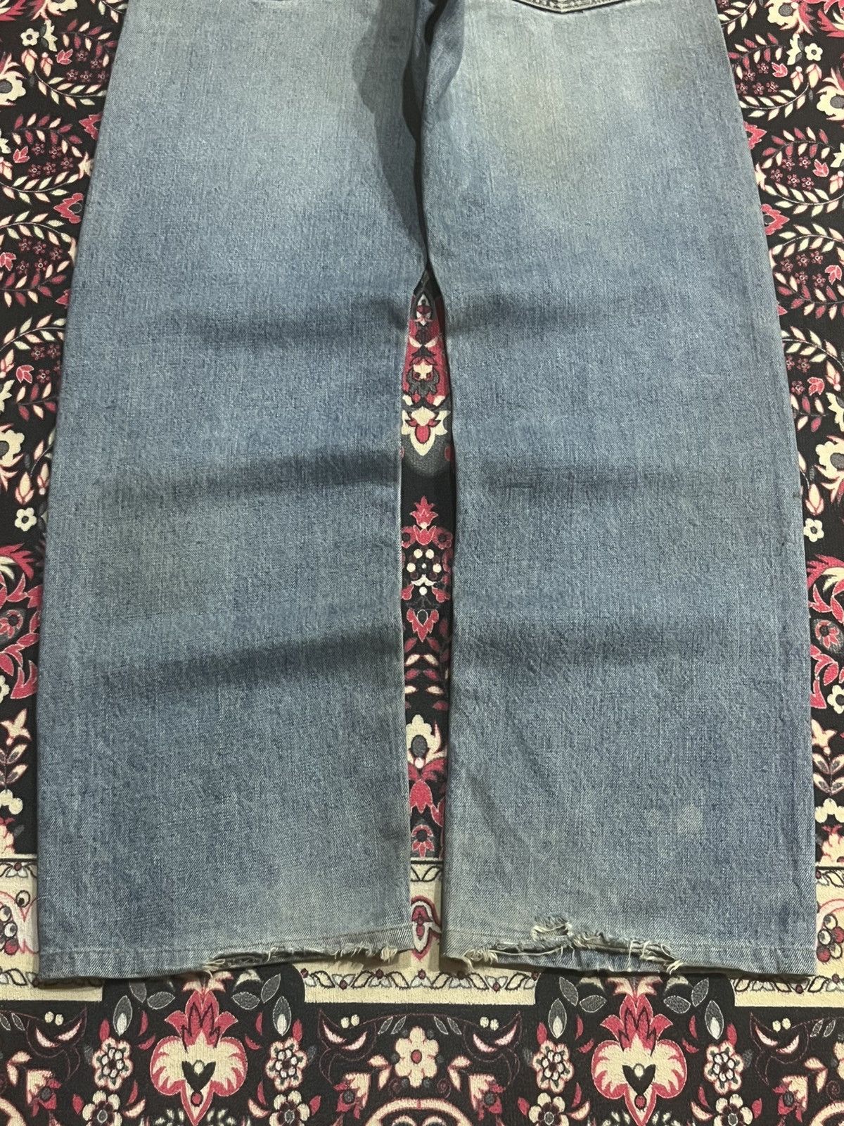 Kapital Vintage Edwin 505 Blue Wash Paint Splatter Rip Selvedge Jean Size US 30 / EU 46 - 12 Thumbnail