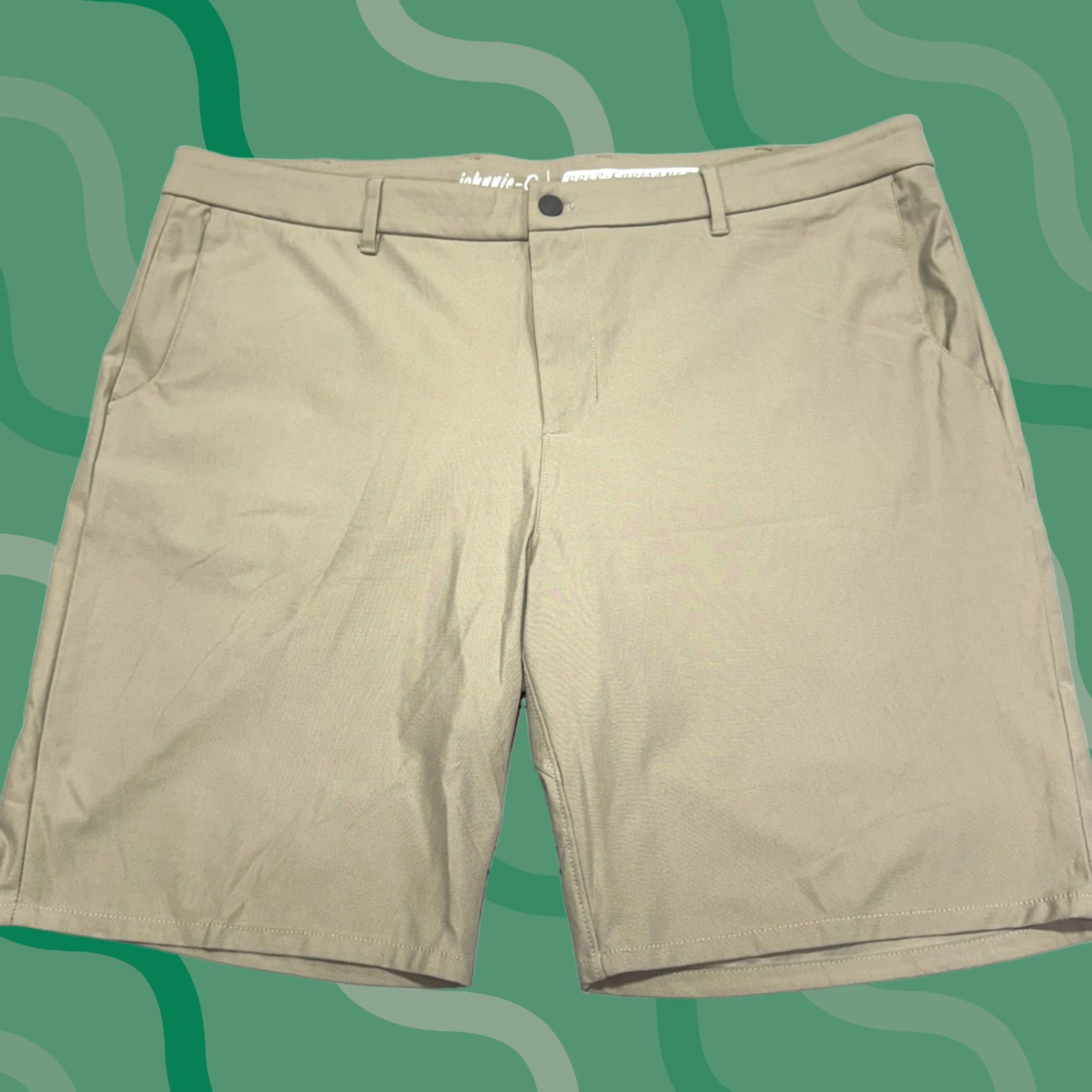 johnnie-O johnnie-O Shorts Mens 40 Khaki Chino Golf Prep 9" Inseam Casual Travel Pockets Solid Beige Regular Men Size US 40 / EU 56 - 1 Thumbnail