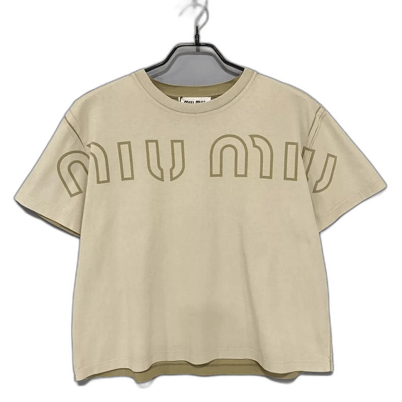 Miu Miu Miu Miu SS23 Logo Print Short Sleeve Top Size XS / US 0-2 / IT 36-38 - 1 Thumbnail