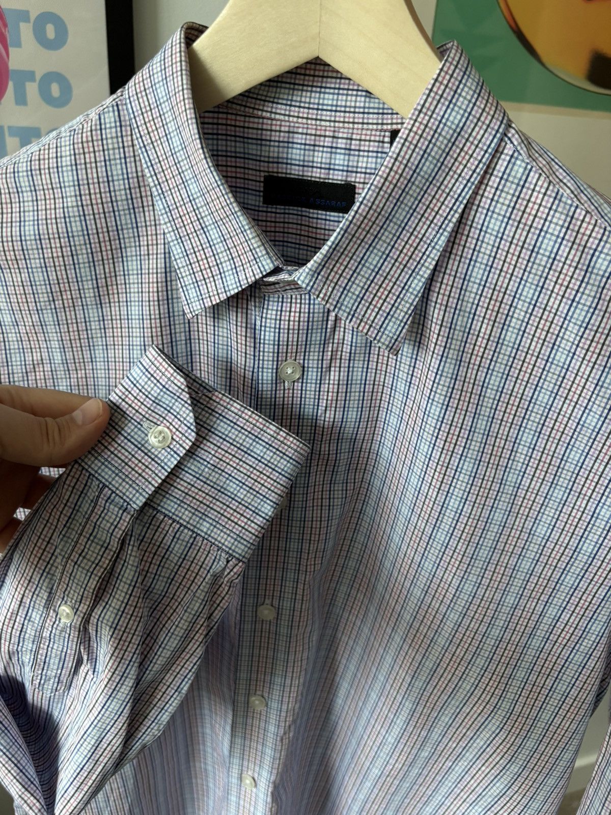 PATRICK ASSARAF Patrick Assaraf Button Down Shirt Multi Colour Plaid Large Size US L / EU 52-54 / 3 - 5 Thumbnail