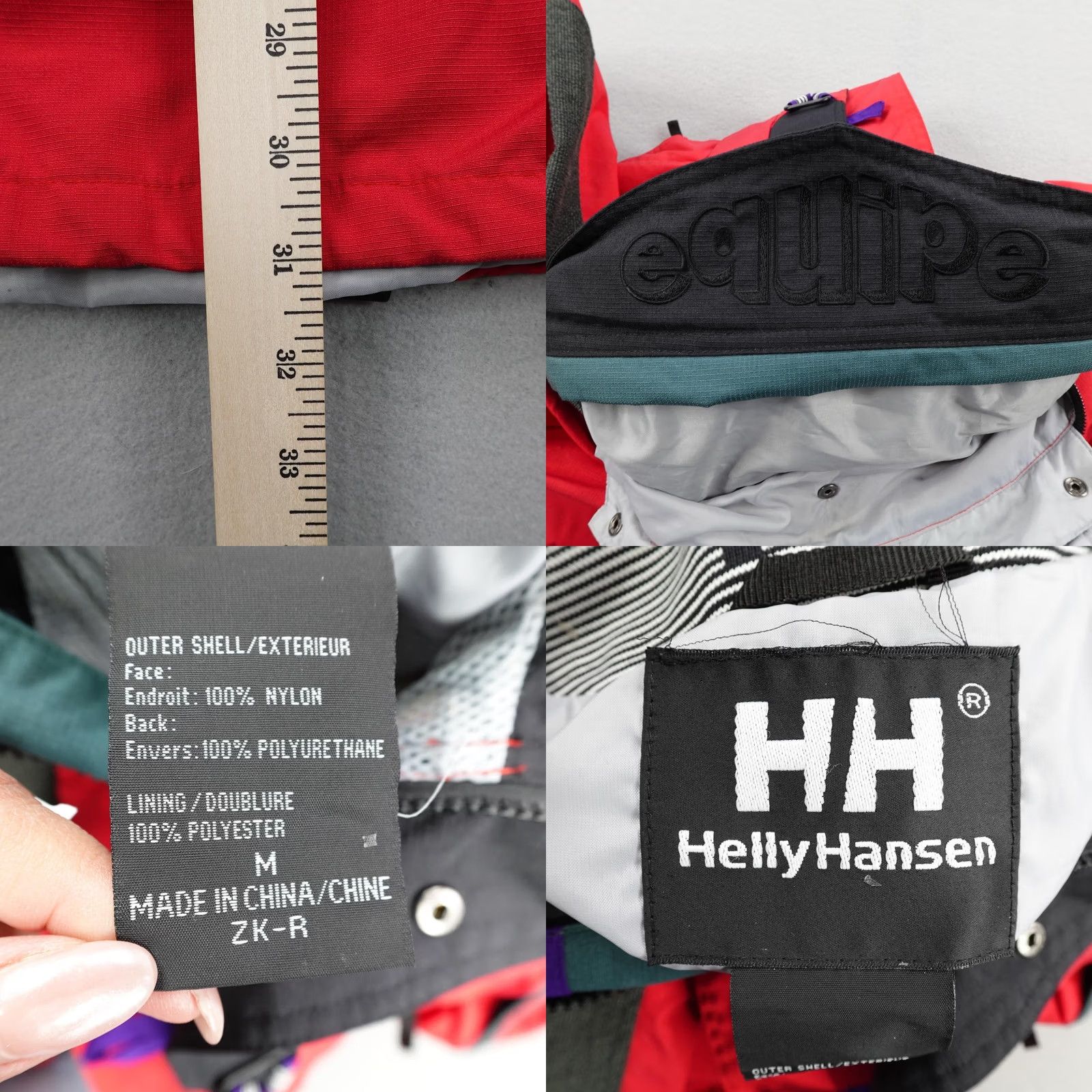 Helly Hansen VINTAGE Helly Hansen Jacket Men Medium Red Equipe Parka Waterproof Ski Coat Tech Size US M / EU 48-50 / 2 - 8 Thumbnail