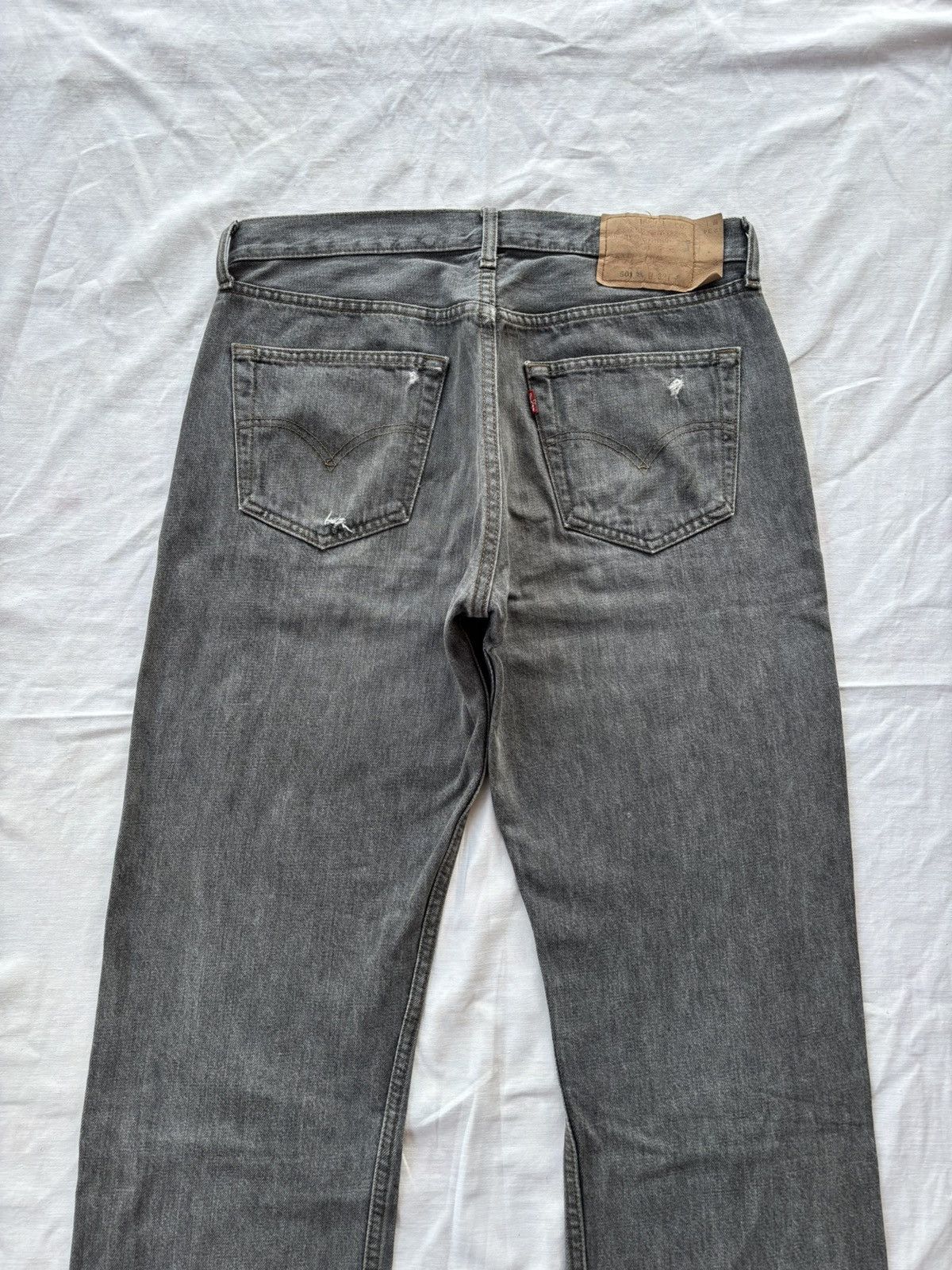 Kapital Vintage Levis 501 FADED BLACK Distressed Denim Jeans Size US 32 / EU 48 - 6 Thumbnail
