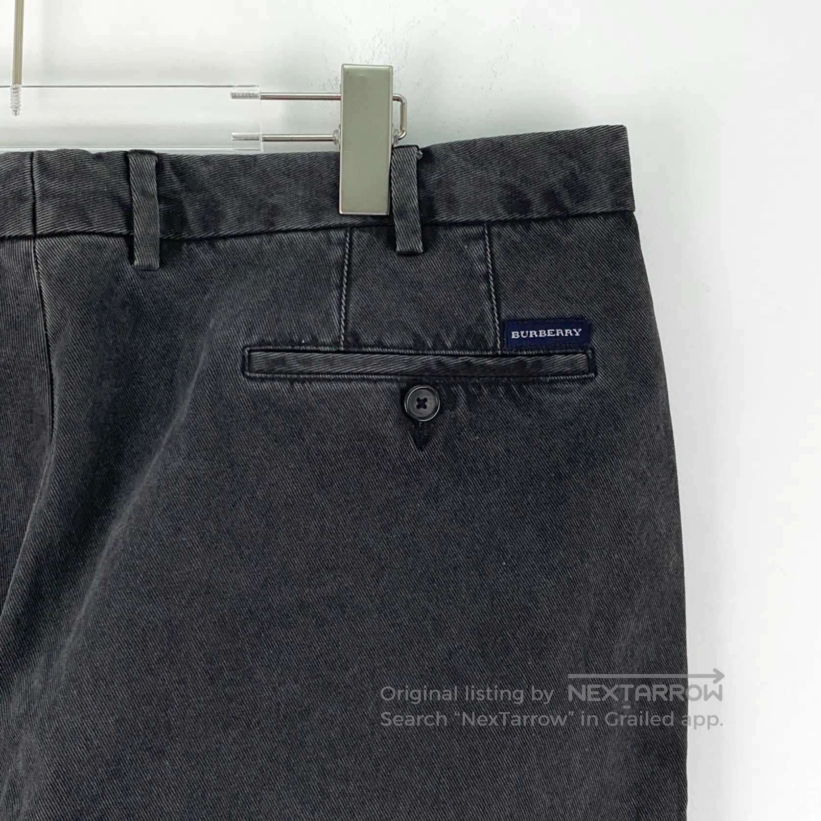 Burberry Burberry Black-grey washed vintage cotton denim trousers| Size US 38 / EU 54 - 5 Thumbnail
