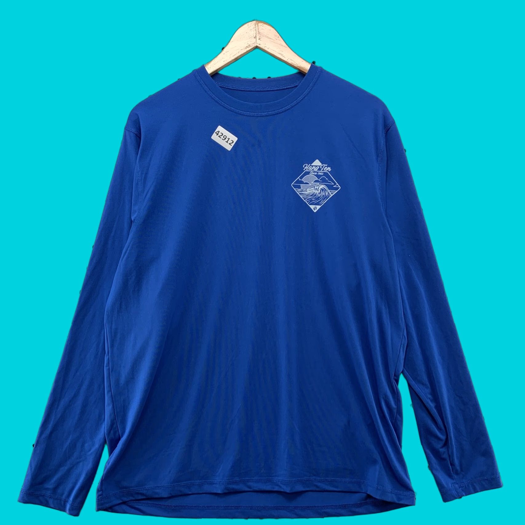 Hang Ten Hang Ten UV PROTECTION Shirt Mens Medium Blue Long Sleeve Surf Swim Size US M / EU 48-50 / 2 - 1 Thumbnail