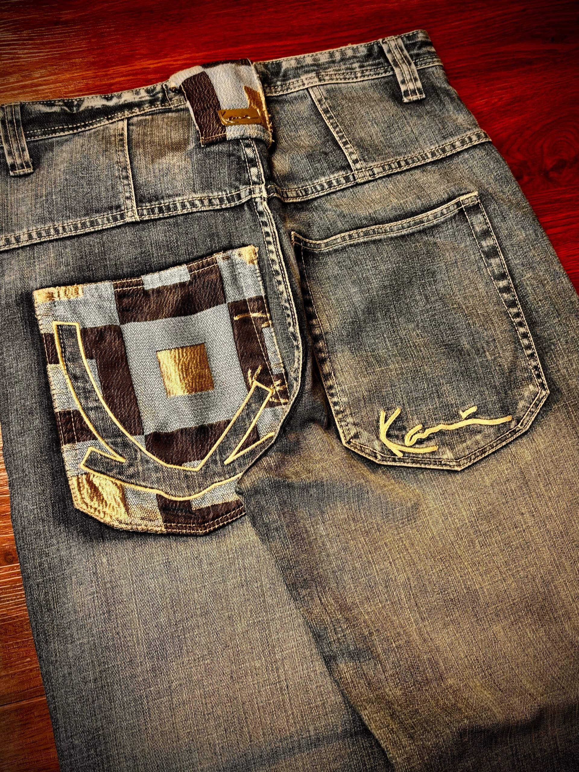 JNCO Vintage 90s Karl Kani Big Logo Patchwork Back Hit Denim Pant Size US 30 / EU 46 - 4 Thumbnail