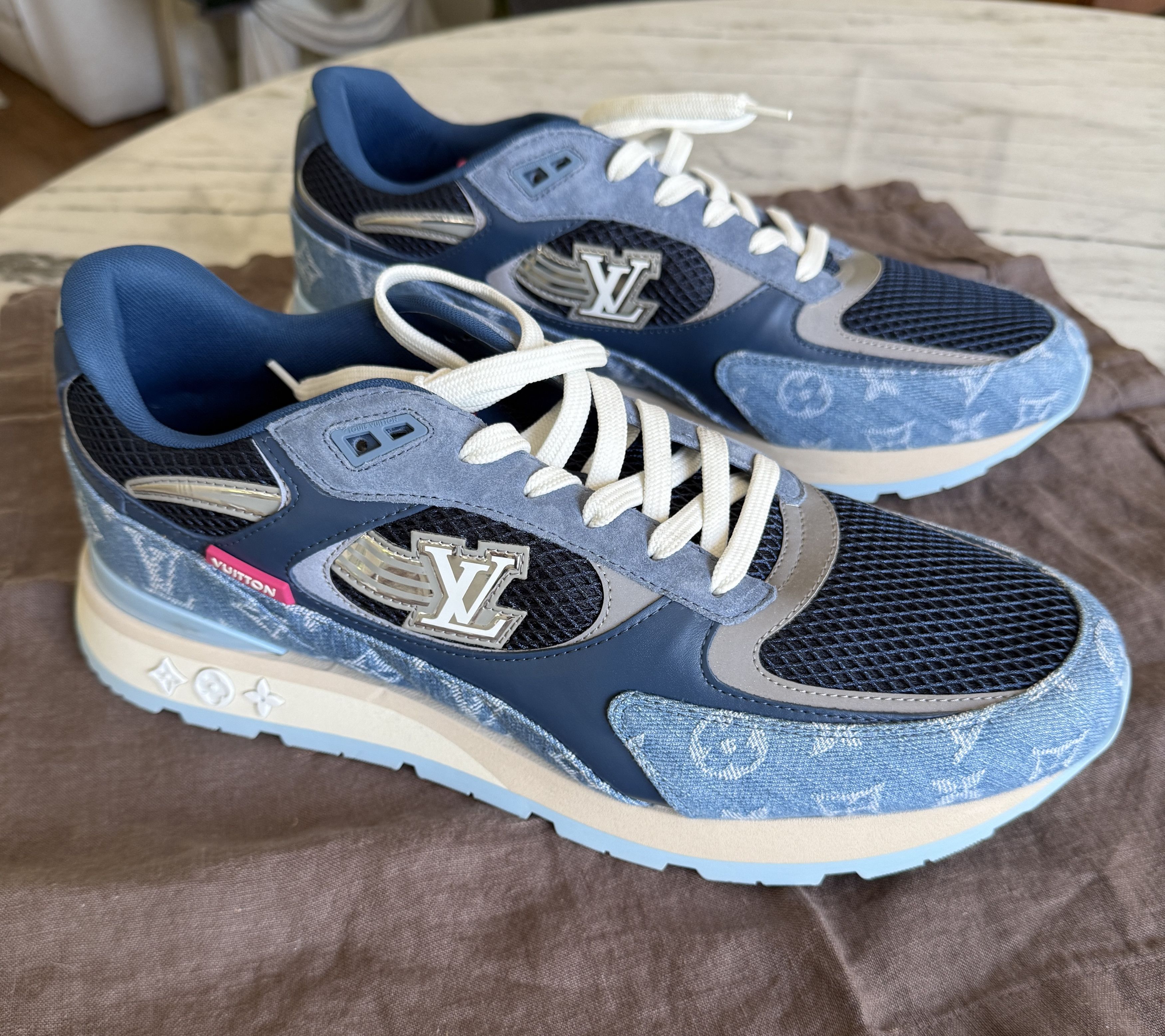 Louis Vuitton Run Away Sneaker – Monogram Denim – Size 12