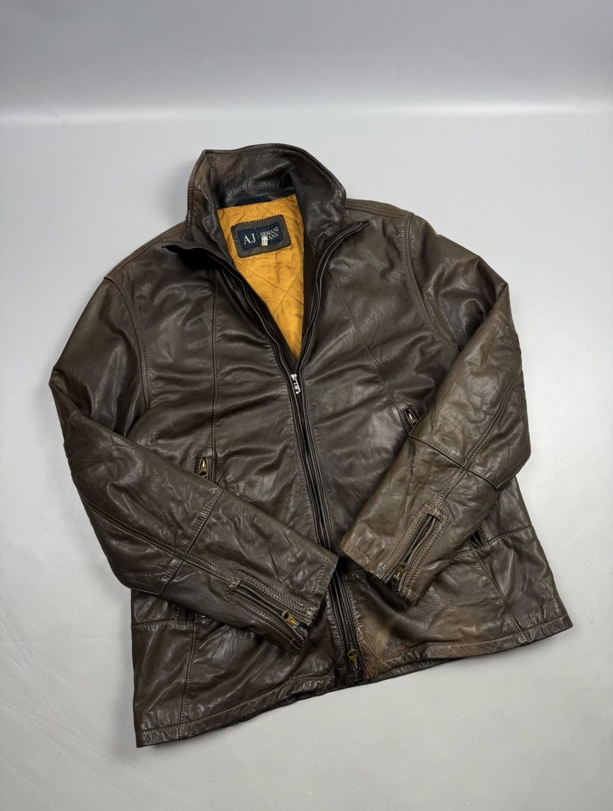 Armani FW1998 Armani Dragon Hide Leather Skin Jacket | Grailed