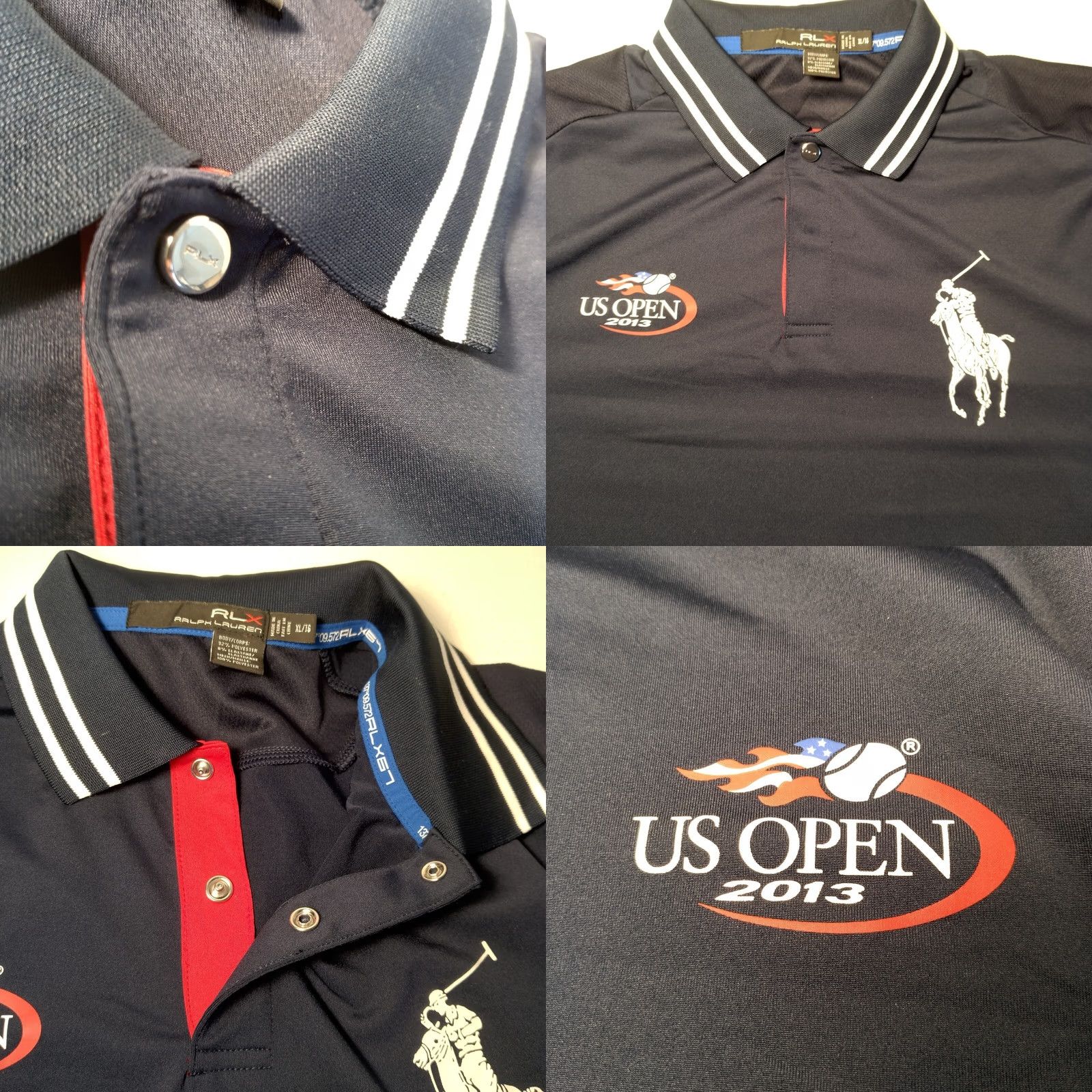 RLX Ralph Lauren Ralph Lauren RLX Polo Shirt Women XL US Open 2013 Tennis Blue Performance Size XL / US 12-14 / IT 48-50 - 8 Thumbnail