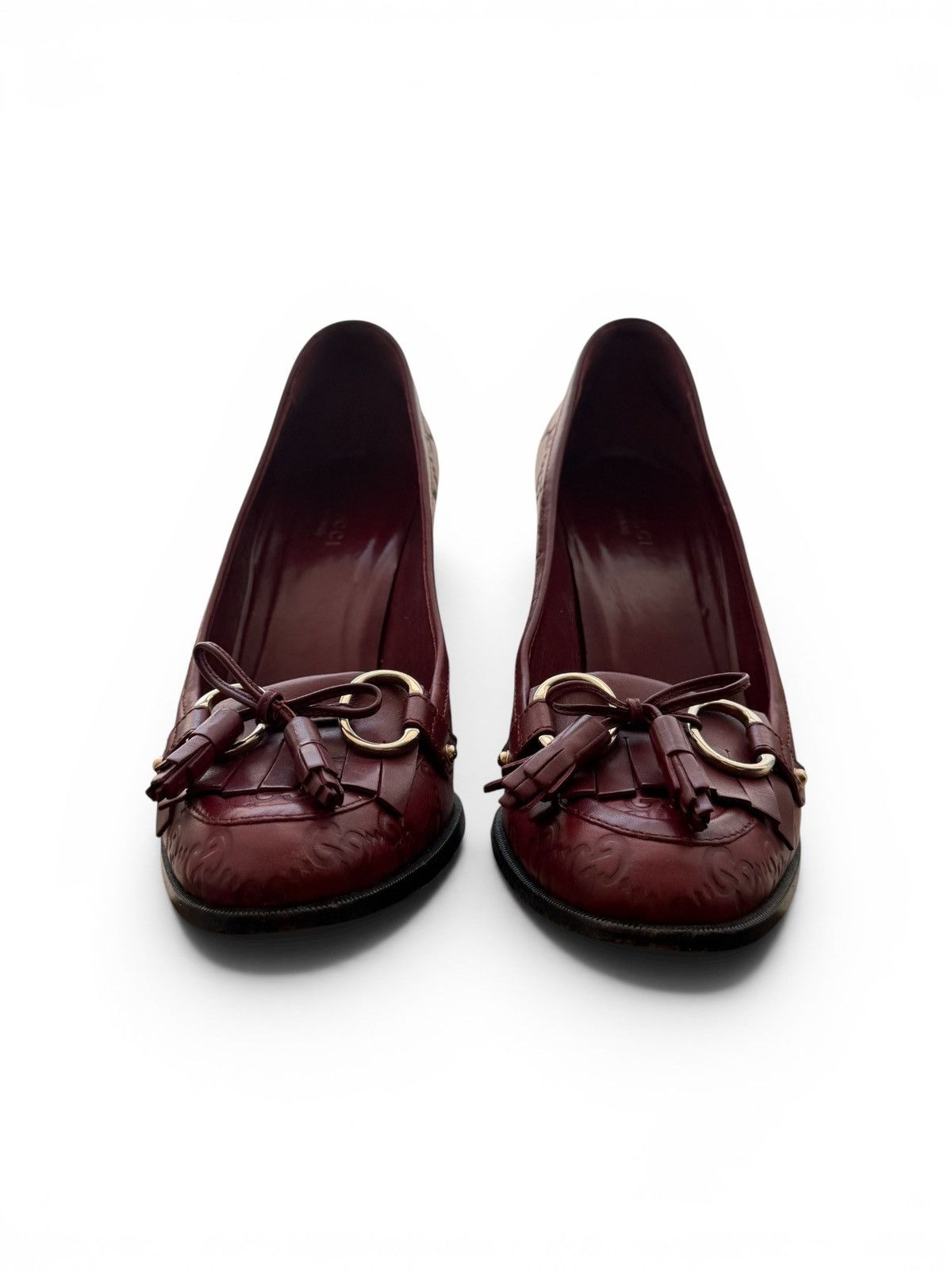 Gucci Gucci by Tom Ford Burgundy Leather mules heels Size US 8.5 / IT 38.5 - 5 Thumbnail