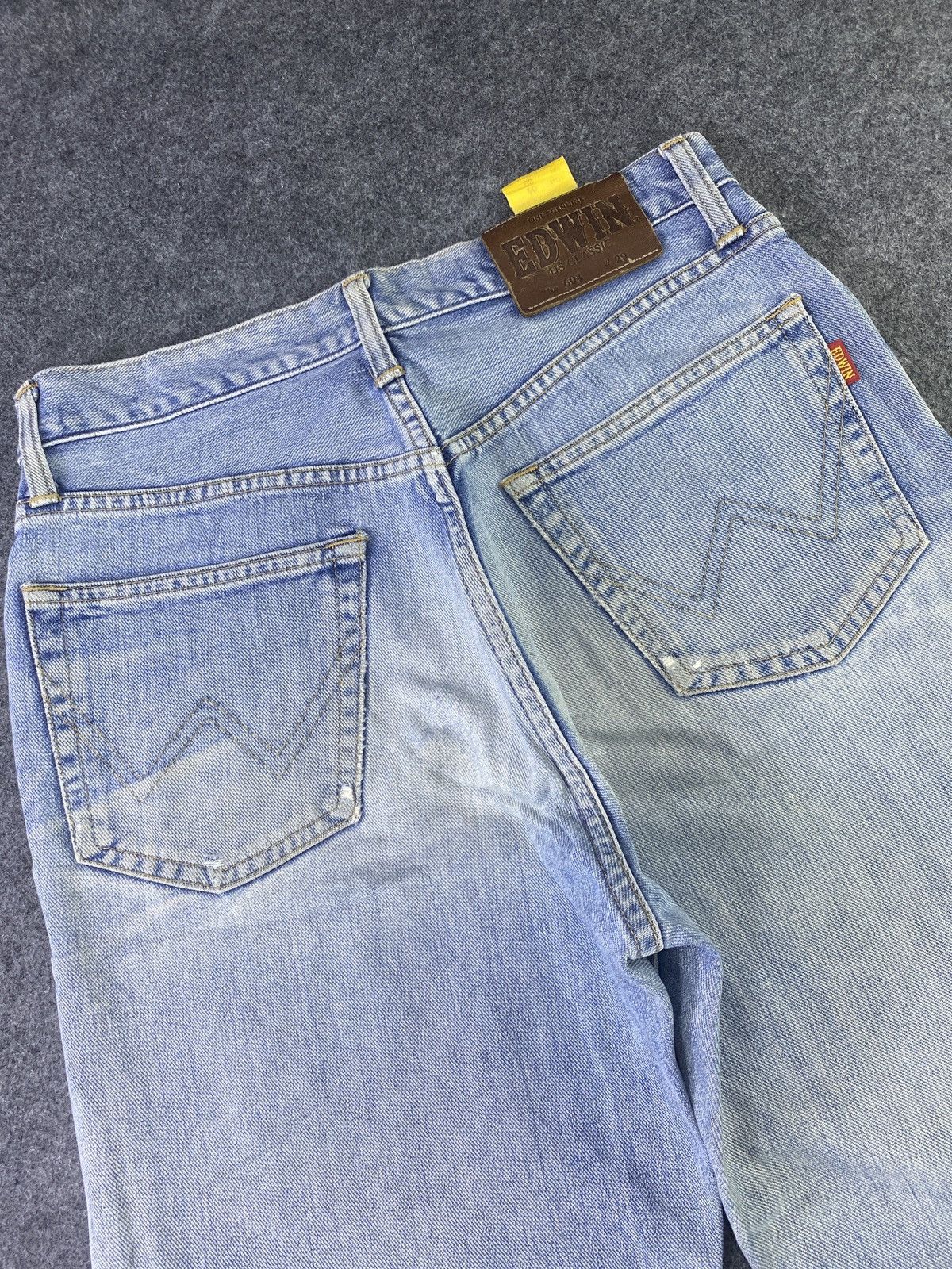 Edwin × Japanese Brand × Jean Edwin 604 Distress Blue Wash Denim - J903 Size US 29 - 14 Thumbnail