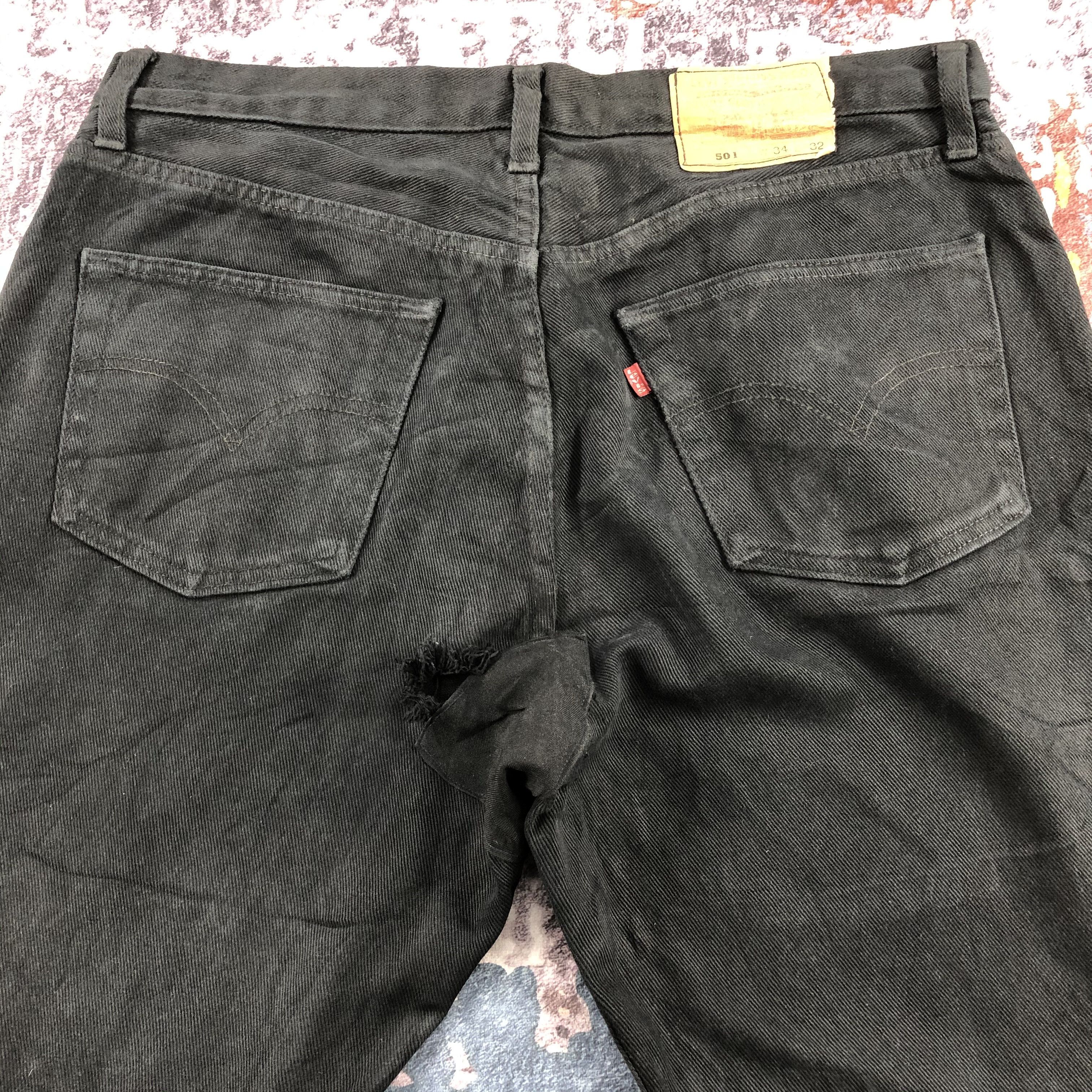 Levi's 90s Vintage Distress Levis 501 Jeans-JM2113 Size US 34 / EU 50 - 5 Thumbnail