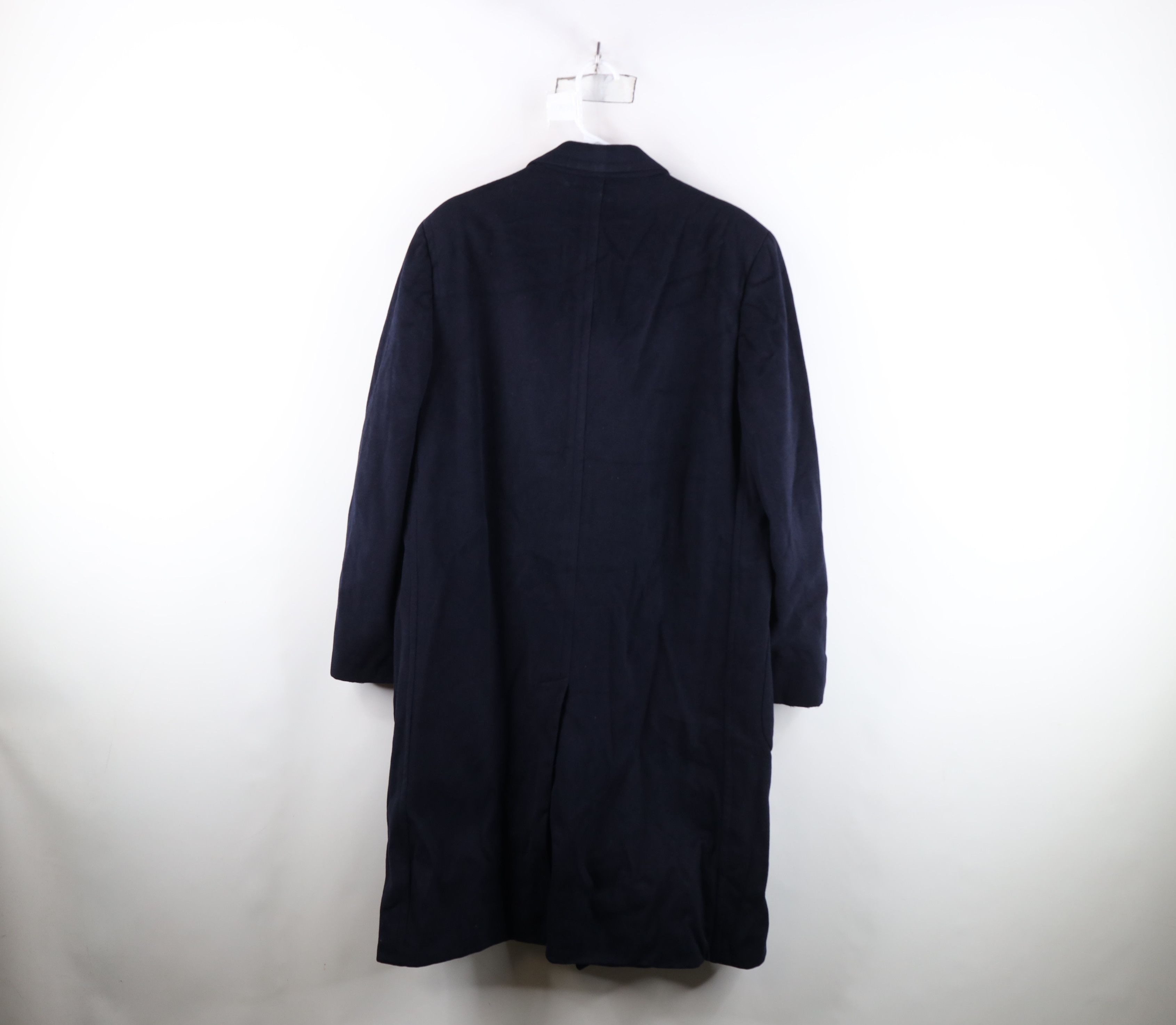 Vintage Vintage 50s 60s Streetwear Velour Wool Overcoat Jacket Blue Size US XL / EU 56 / 4 - 14 Thumbnail