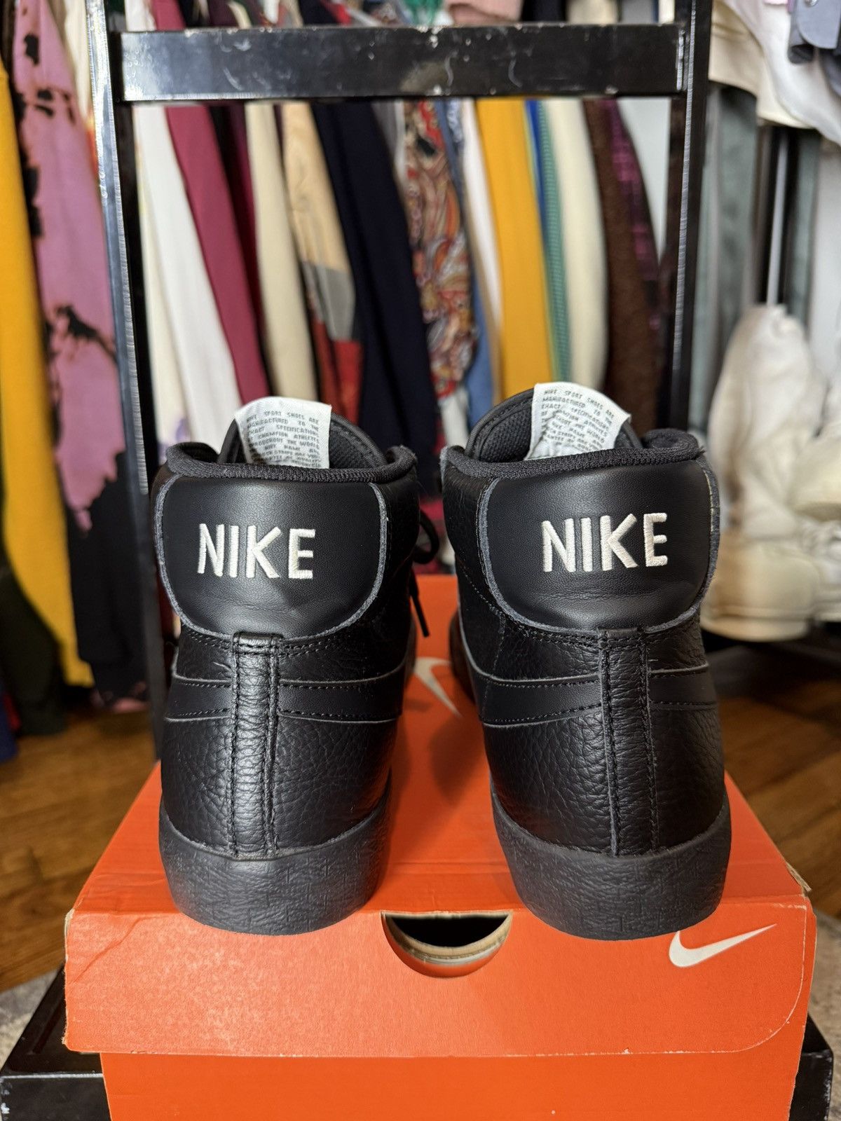 Nike Blazer Mid PRM Triple Black Size US 10 / EU 43 - 5 Thumbnail