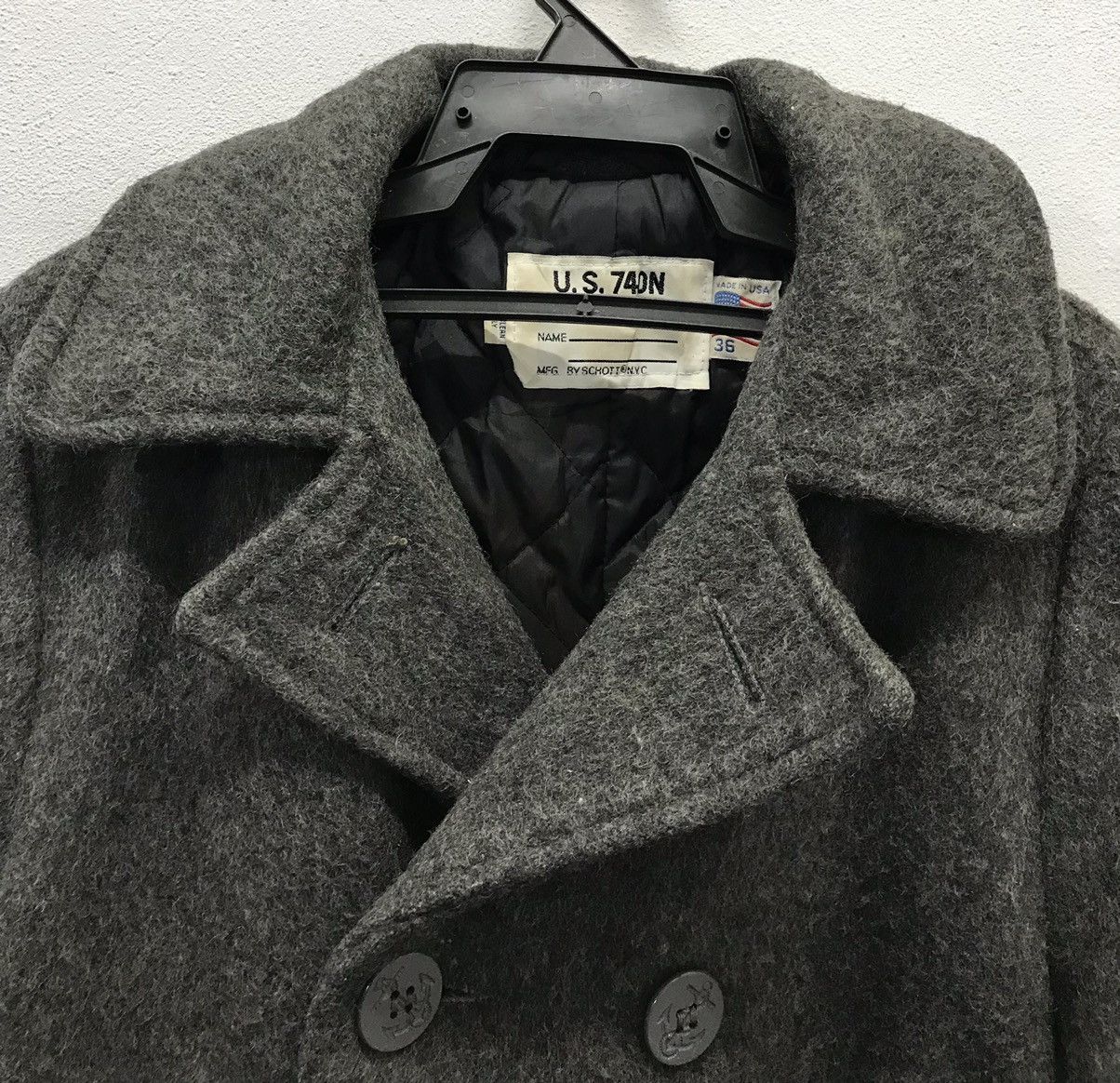 Schott × Vintage Vintage U.S. 740N Pea Jacket By Schott Made In Usa Jacket Size US M / EU 48-50 / 2 - 3 Thumbnail