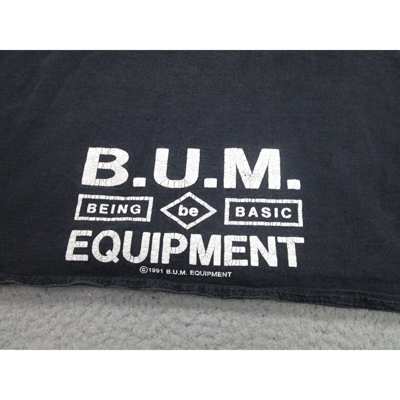 Vintage VINTAGE B.U.M. Equipment Tank Top Womens Large Black Cropped 100% Cotton 90s Size L / US 10 / IT 46 - 2 Thumbnail