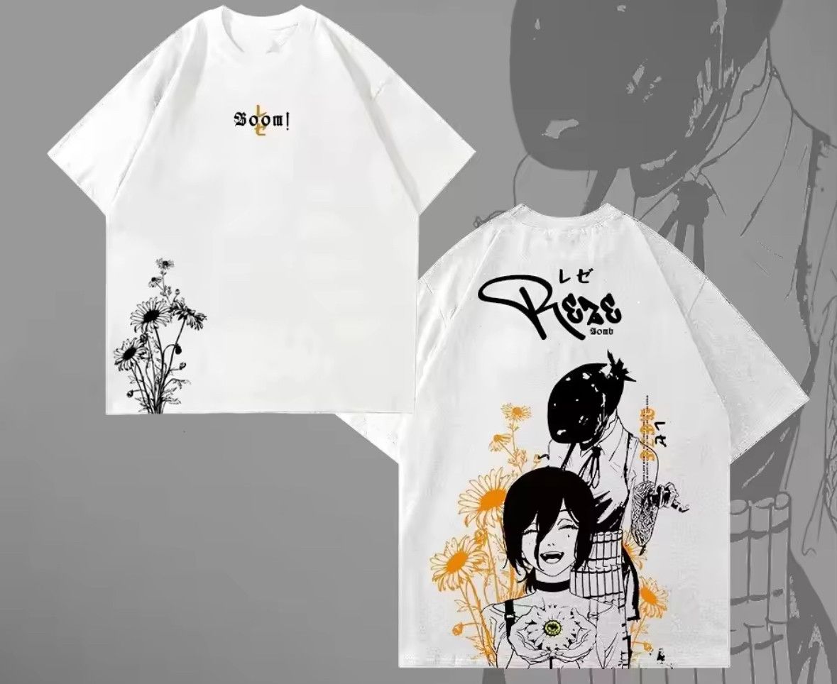 Japanese Brand Y2K Streetwear Anime Chainsawman Reze Print White T-Shirt Size US S / EU 44-46 / 1 - 1 Thumbnail