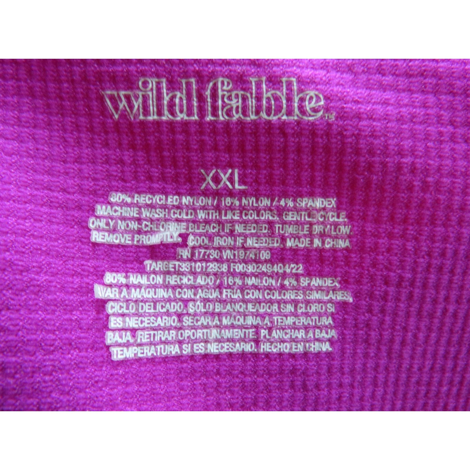 Other Wild Fable Fuchsia Ribbed Deep V Neck Cropped Fitted Top XXL Size XXL / US 16-18 / IT 52-54 - 8 Thumbnail