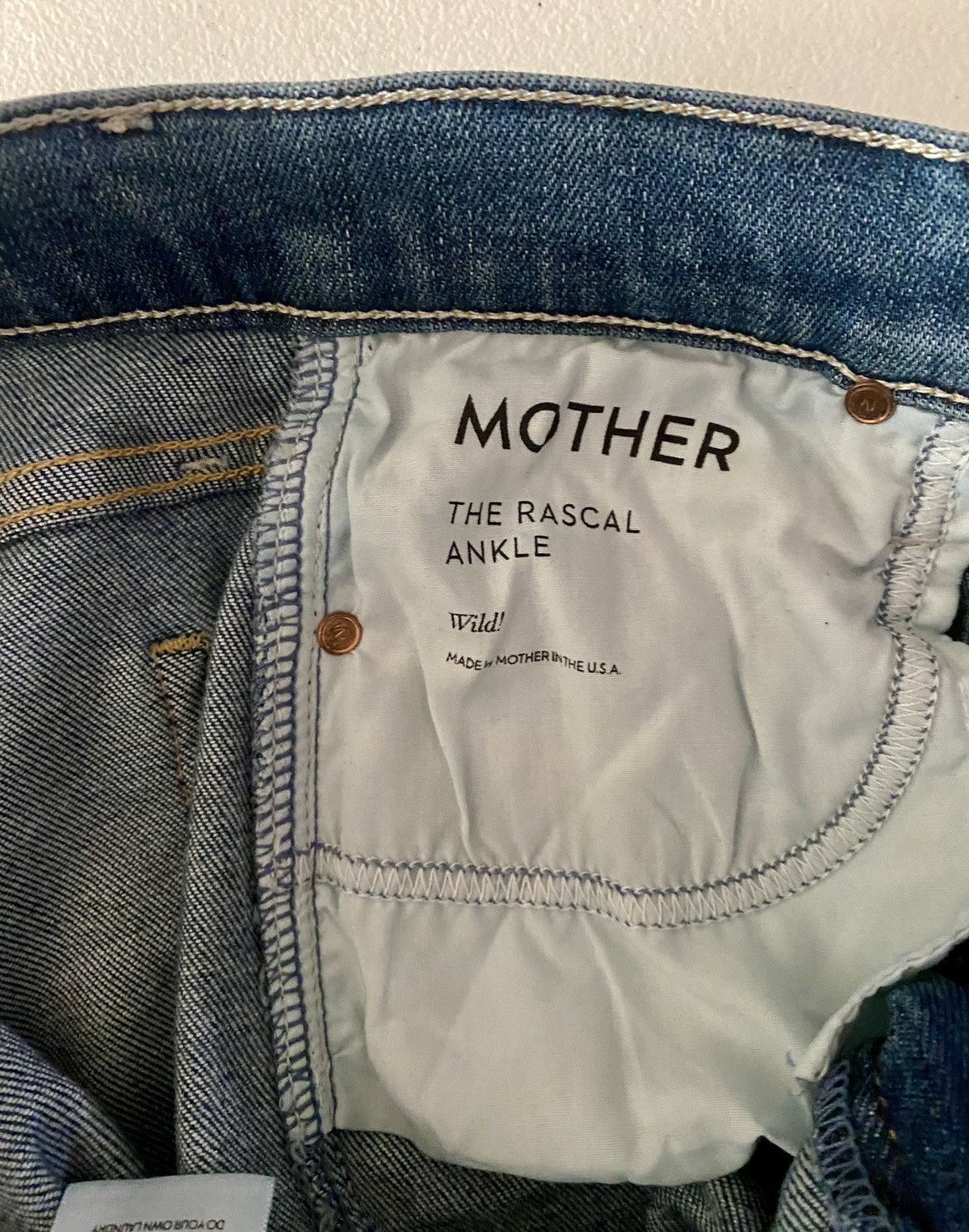 MOTHER Mother Denim The Rascal Ankle Wild! Wash Distressed 5 pkt 24 Size 24" / US 00 / IT 34 - 5 Thumbnail