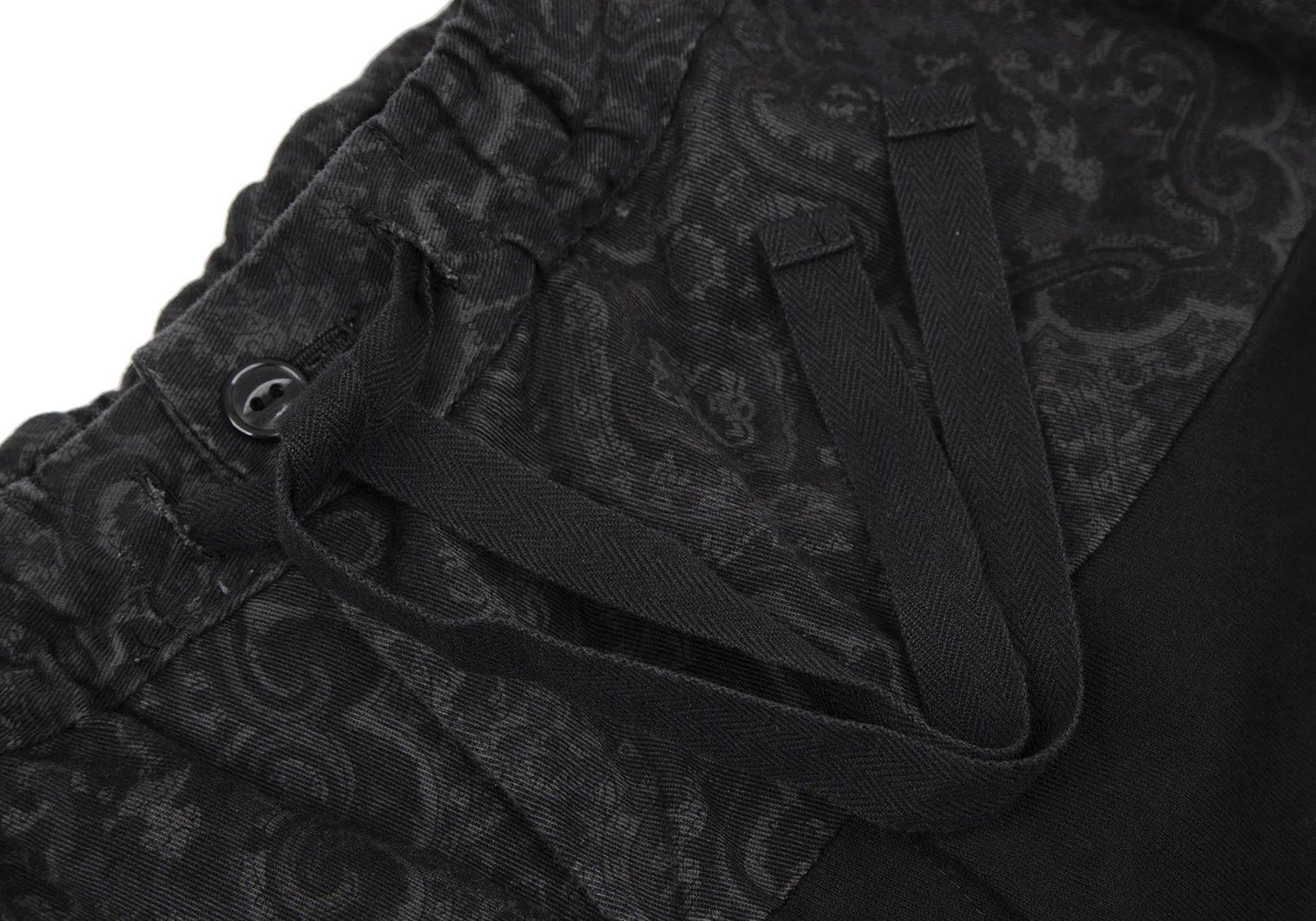 Yohji Yamamoto Damask Print Sarouel Pants in Black Size US 30 / EU 46 - 4 Thumbnail