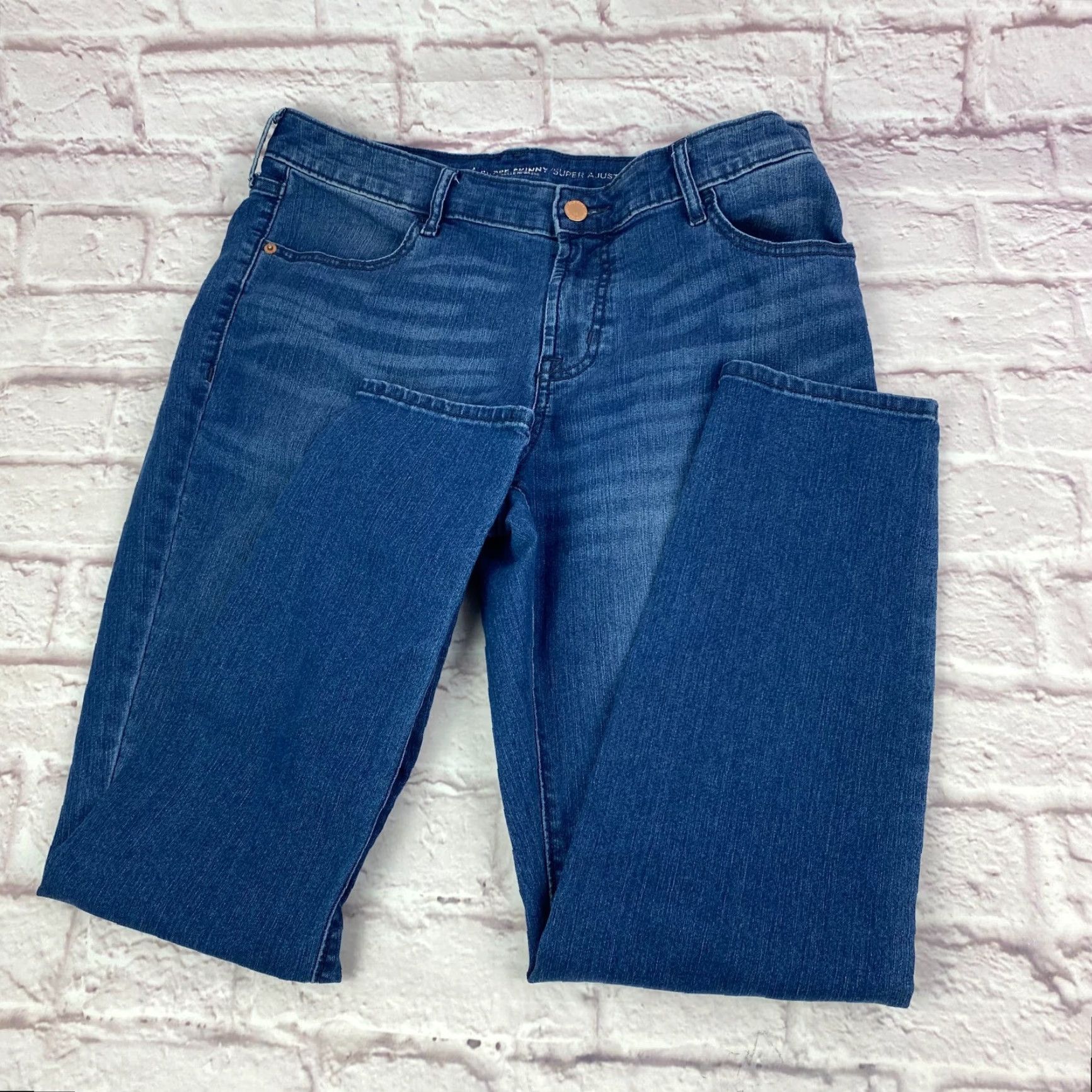 Old Navy Old Navy Womens Mid-Rise Skinny Jeans Denim Medium Wash Blue 32 XS-? Size 32" / US 10 / IT 46 - 2 Thumbnail