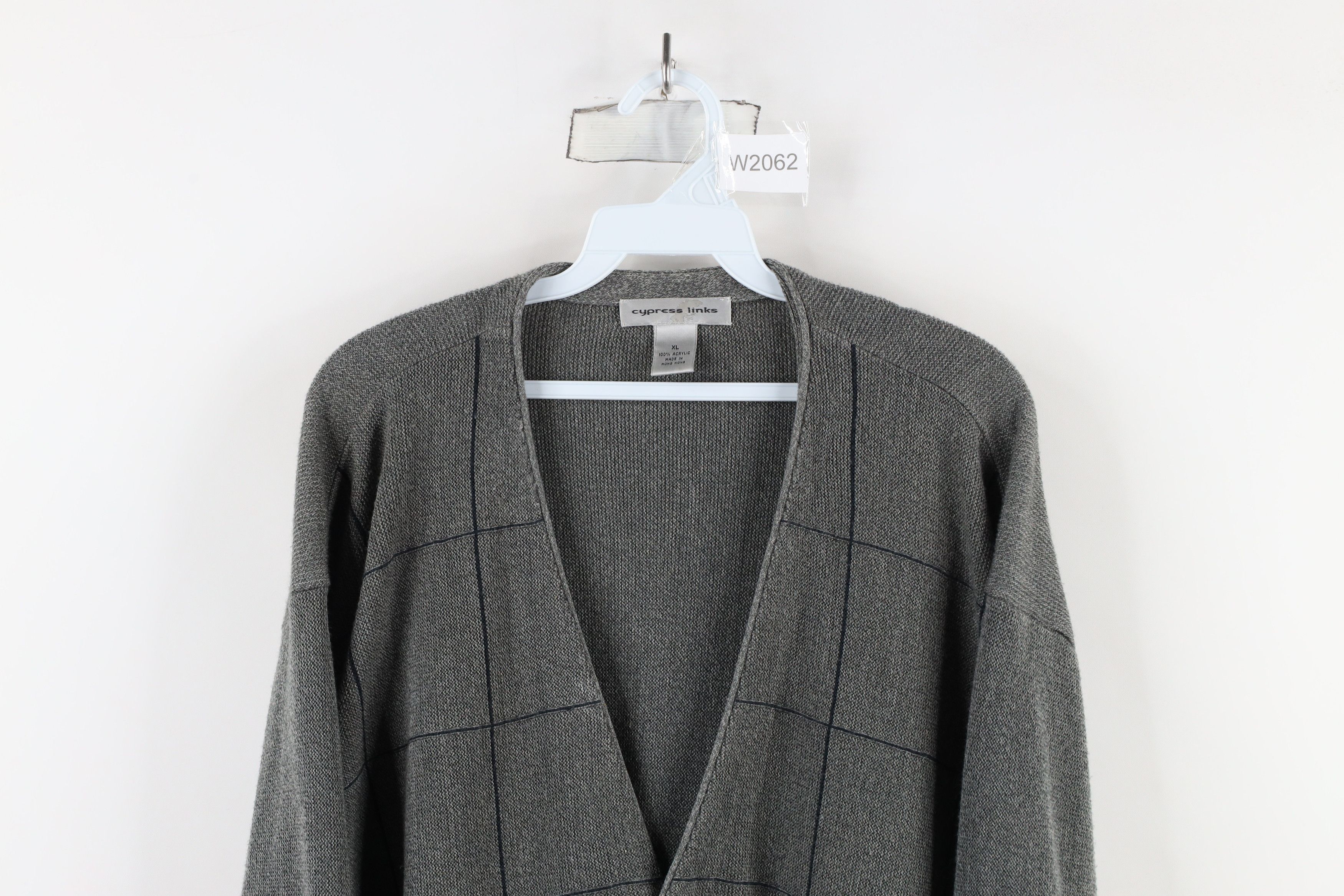Vintage Vintage 90s Streetwear Knit Button Cardigan Sweater Gray Size US XL / EU 56 / 4 - 2 Thumbnail