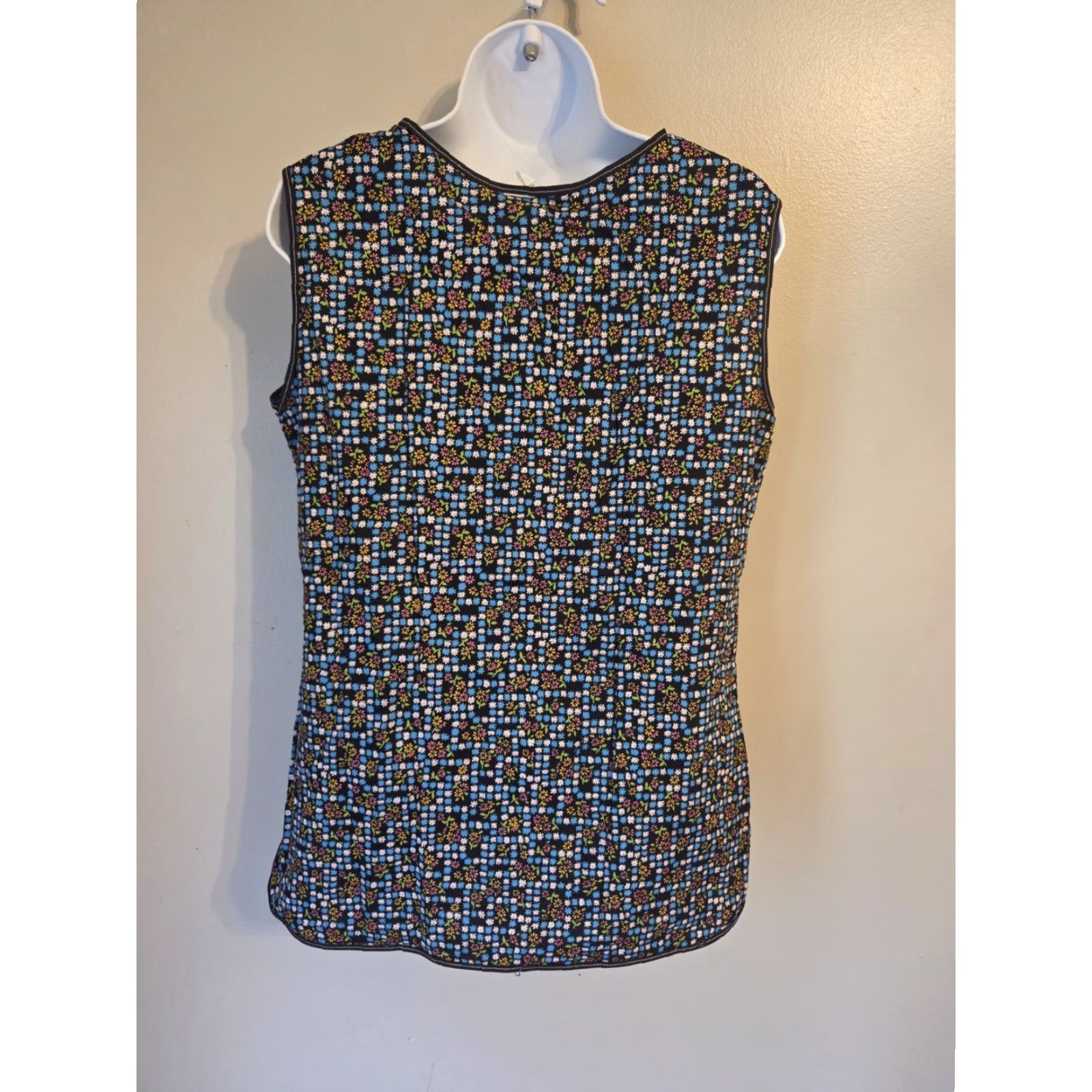 Vintage VINTAGE Unbranded Floral Full Zip Smock Apron Vest Womens L Shirt Size L / US 10 / IT 46 - 4 Thumbnail